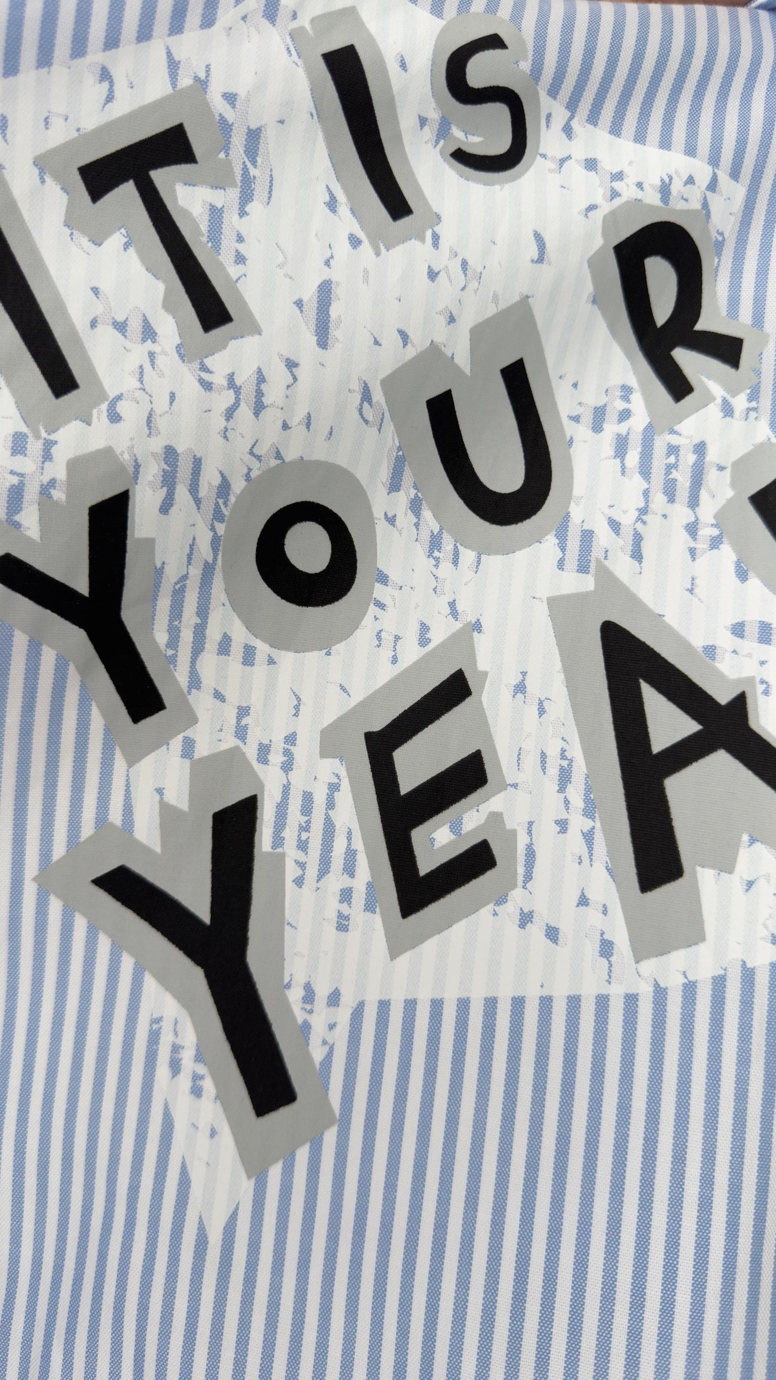 Yazılı Arkası Tül Detaylı Çizgili Gömlek