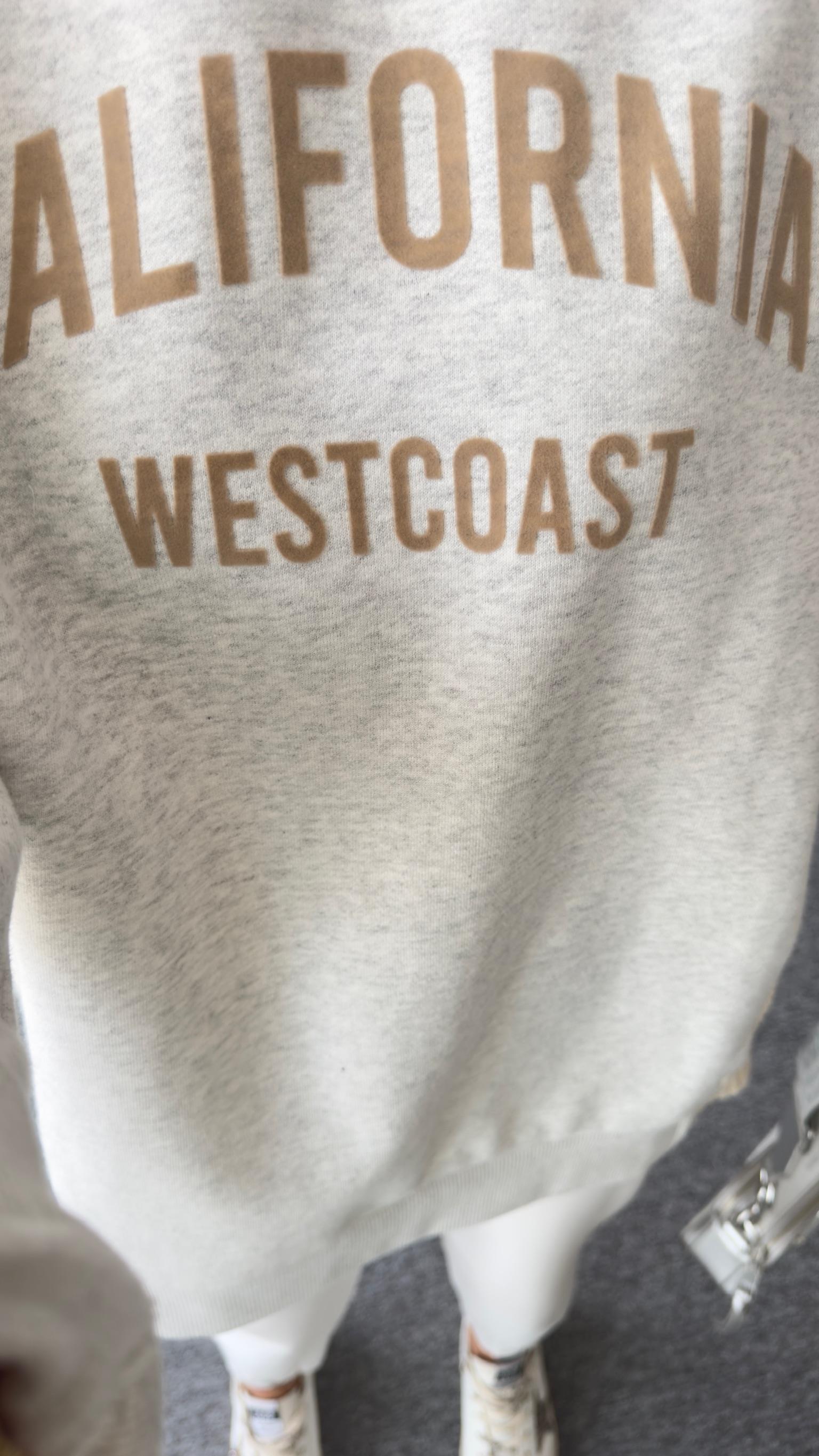 Luda Yanlar Trikolu Gri Sweatshirt
