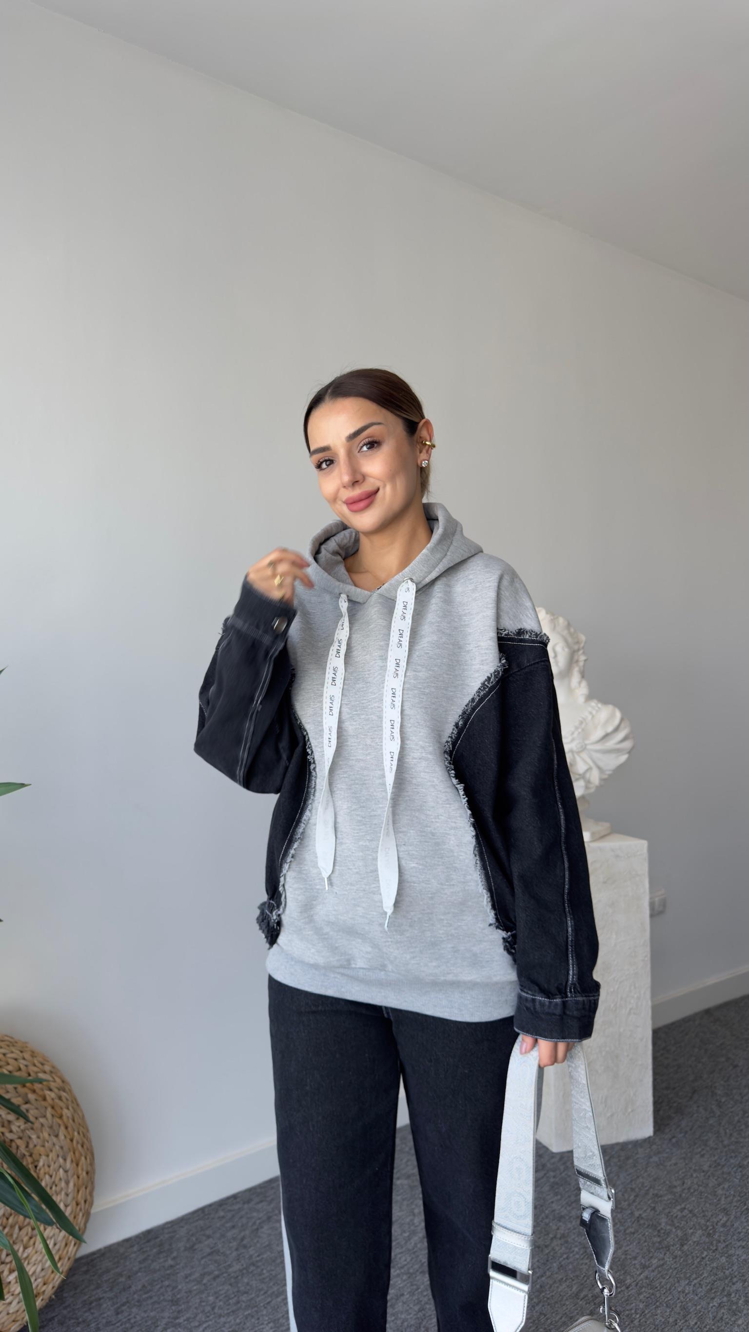 Hector Kot Garnili Kapüşonlu Sweatshirt