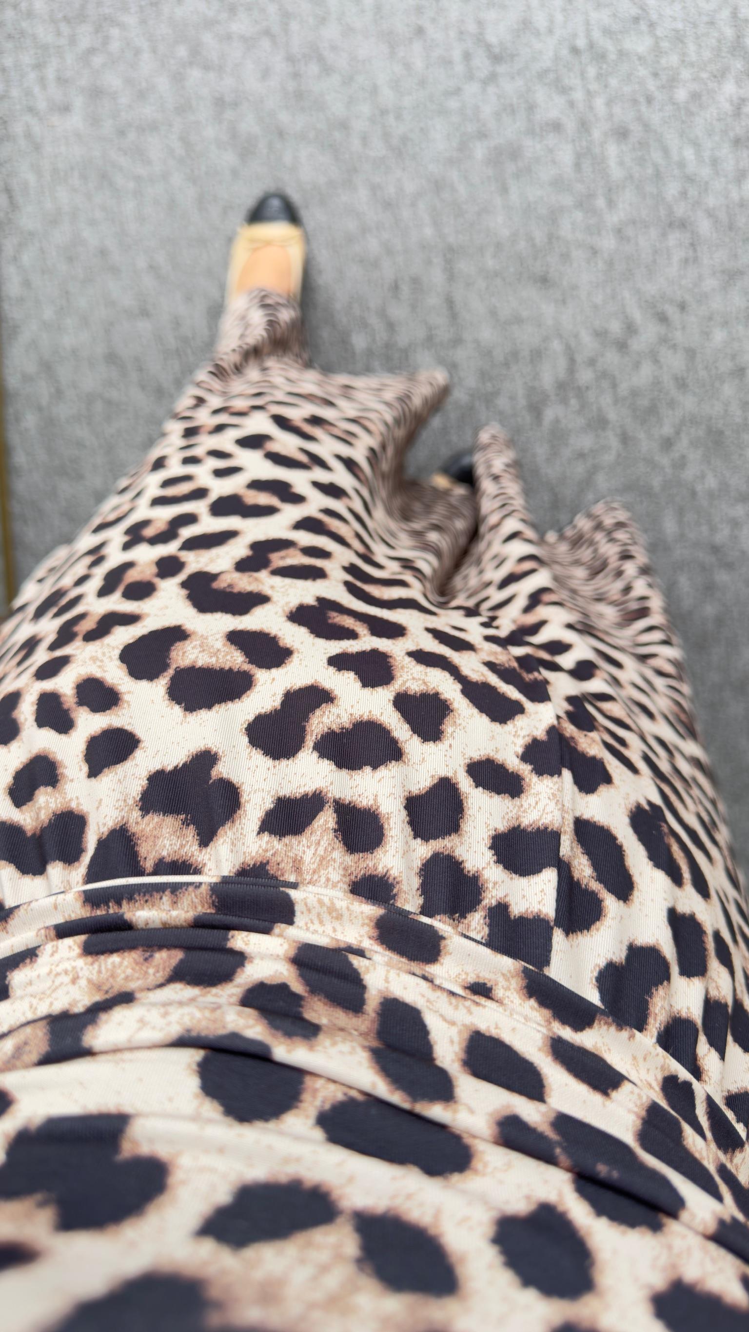 Bol Paça Leopar Desen Tek Omuz Tulum