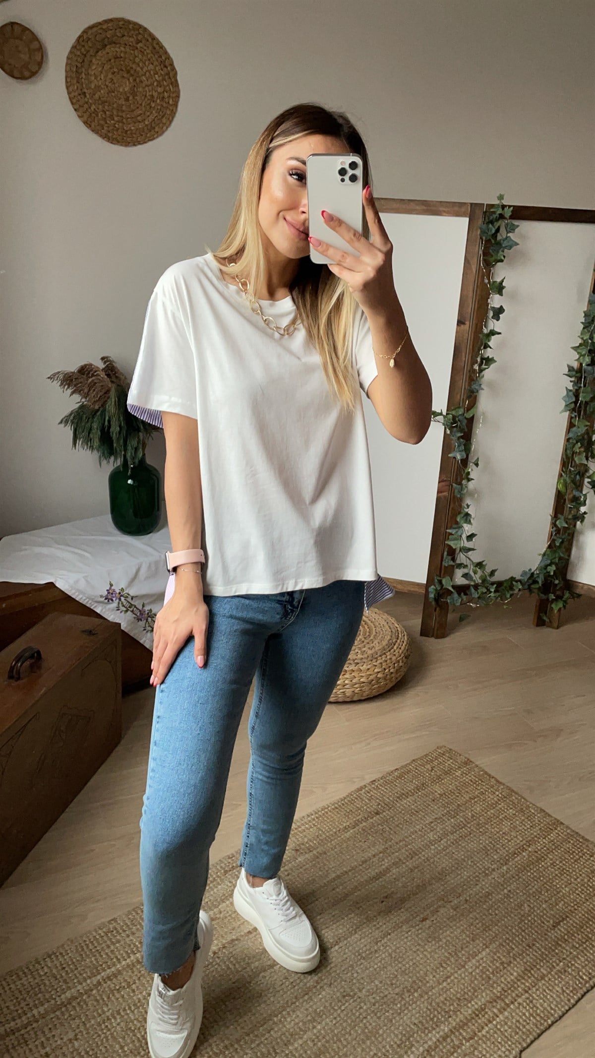 İpekyol Model Poplin Detaylı Tshirt