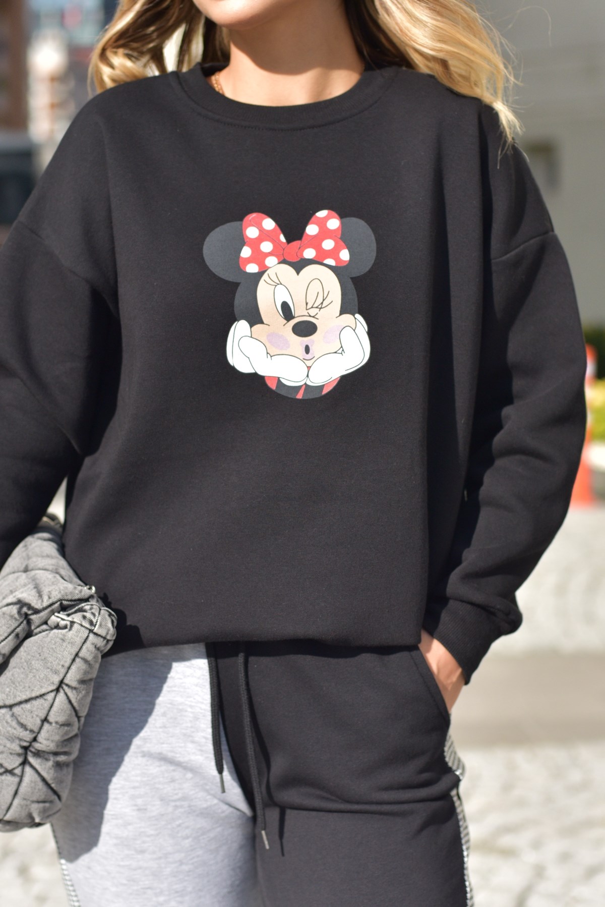 Minnie Siyah Sweat