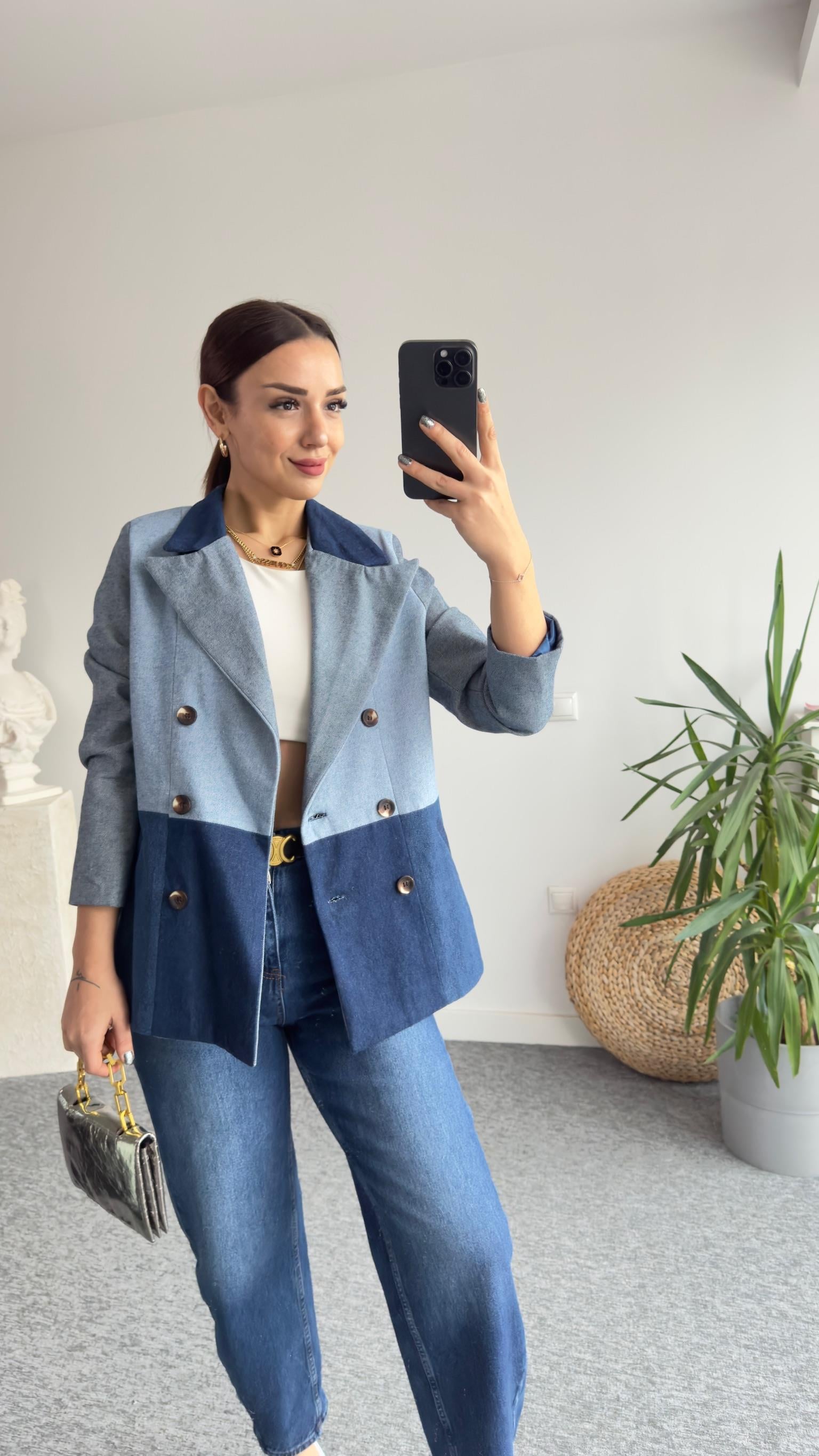Pablo Renk Geçişli Blazer Ceket