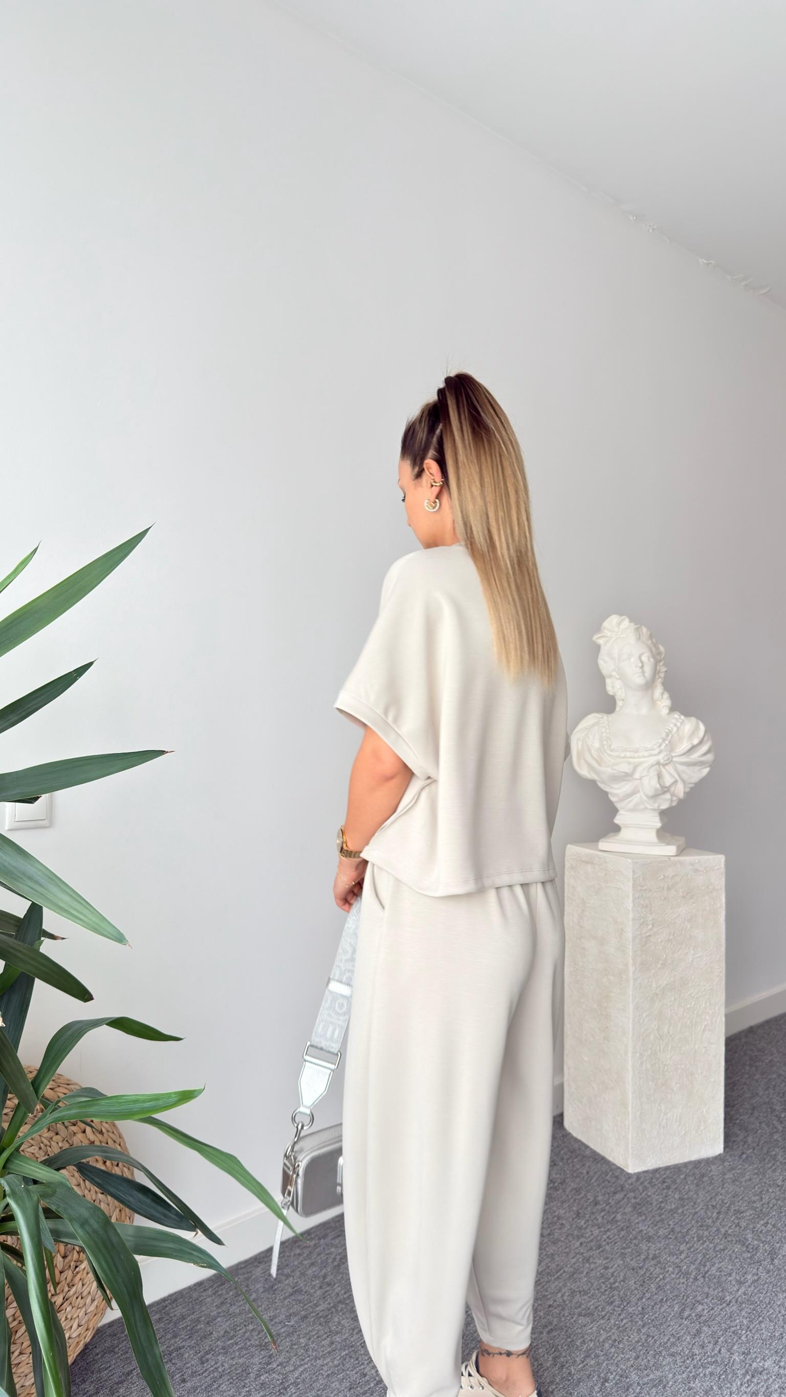 Premium Modal Taş Şalvar Pantolon Takım