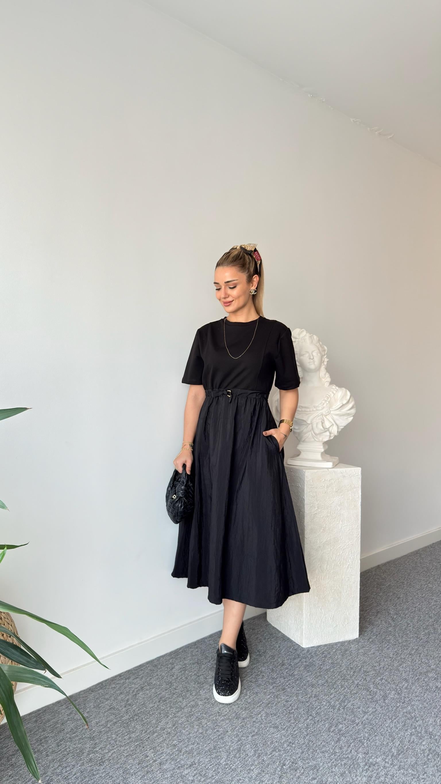 Entra Orj Model Siyah Elbise 