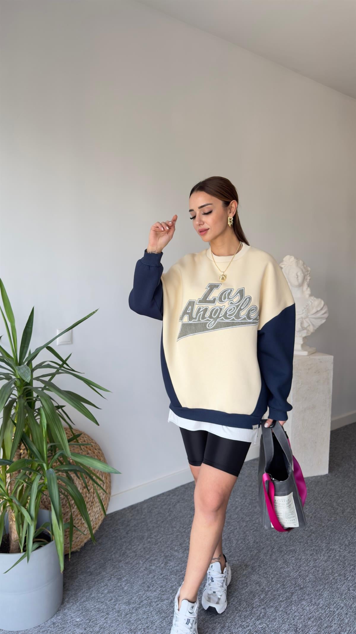 Los Angeles Baskı Sweatshirt