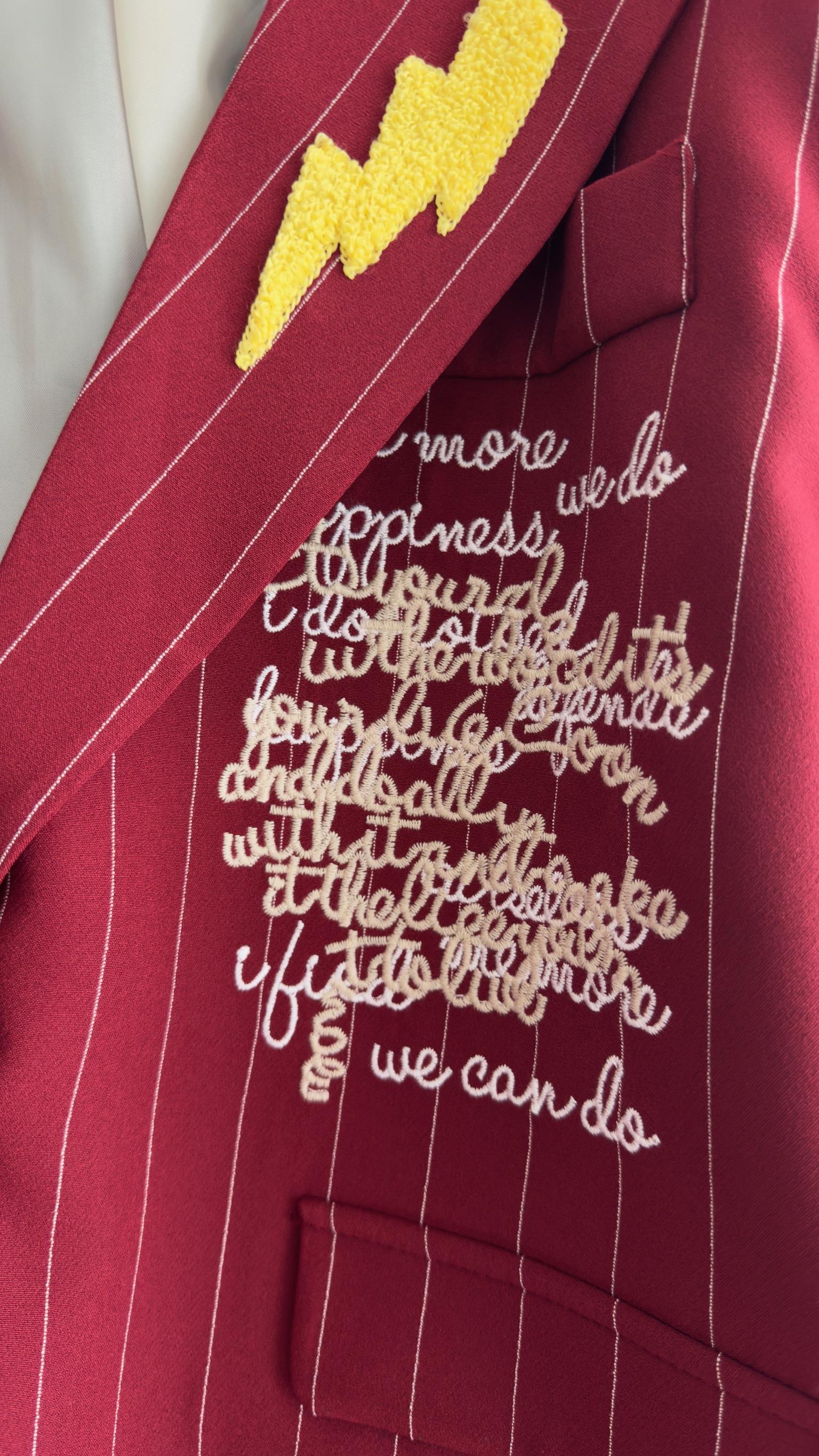 Nadia Nakış Detaylı Tasarım Blazer Ceket