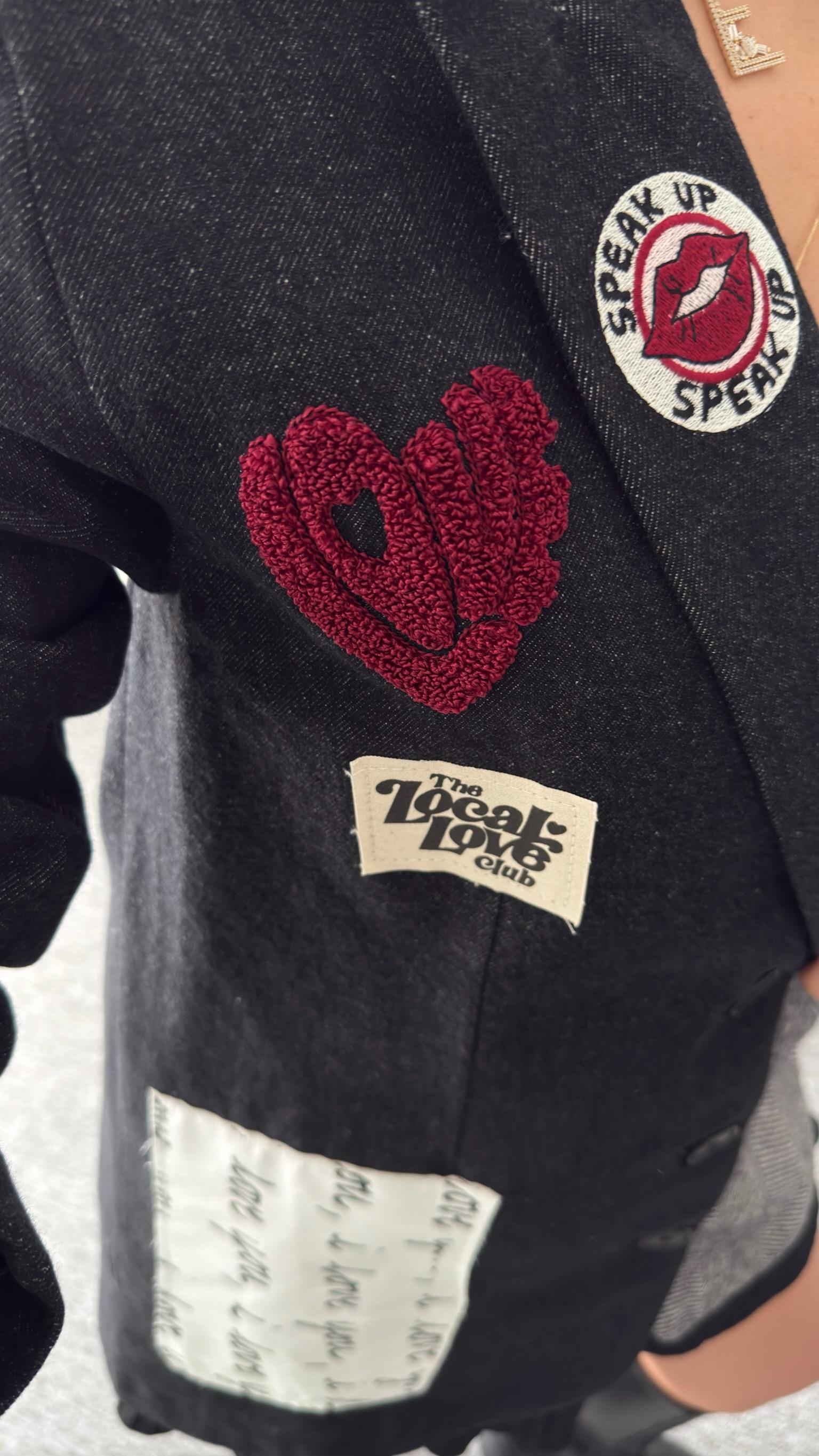Quqe Tasarım Nakışlı Kaşe Blazer Ceket