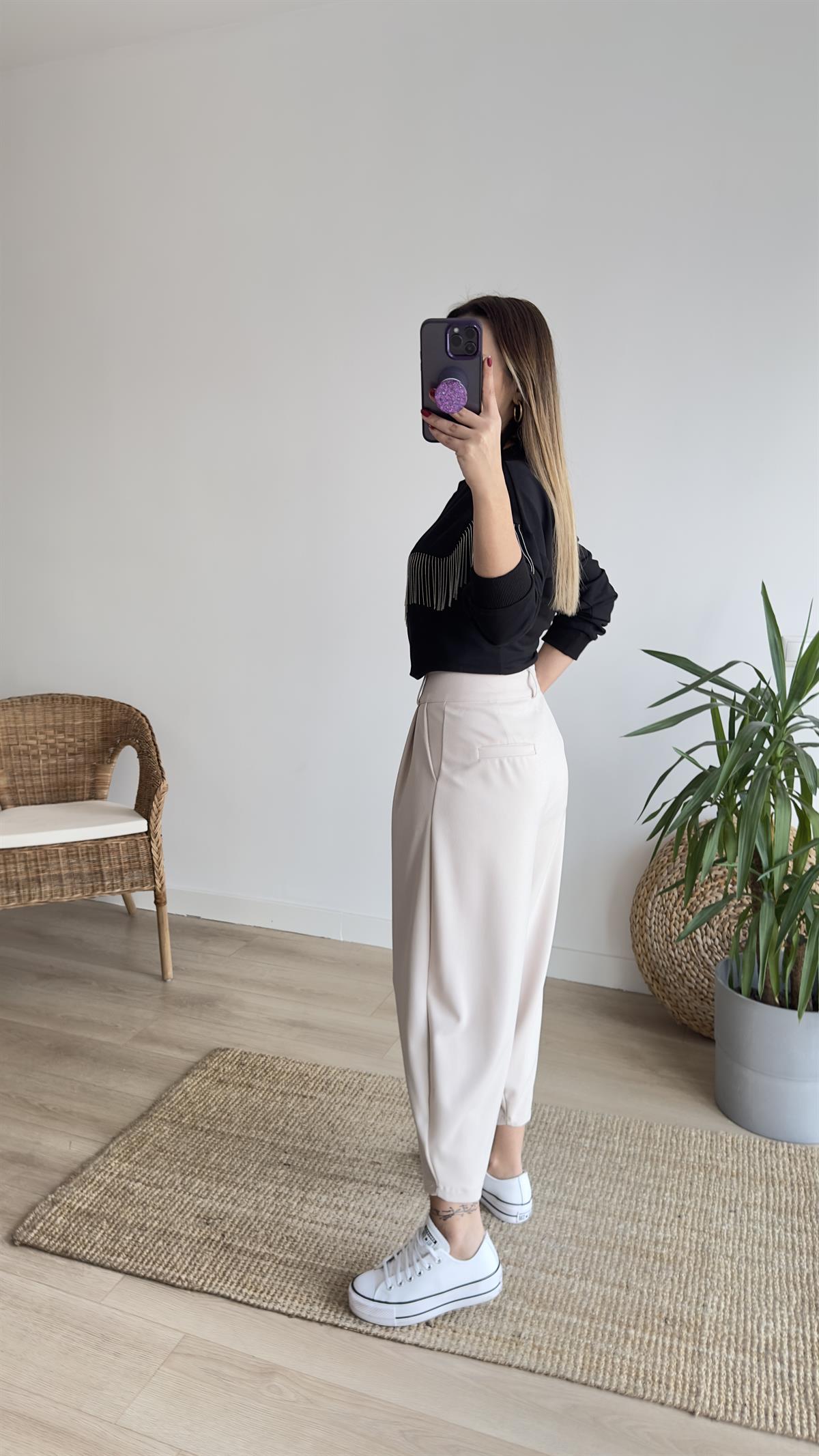Şalvar Model Bej Pantolon