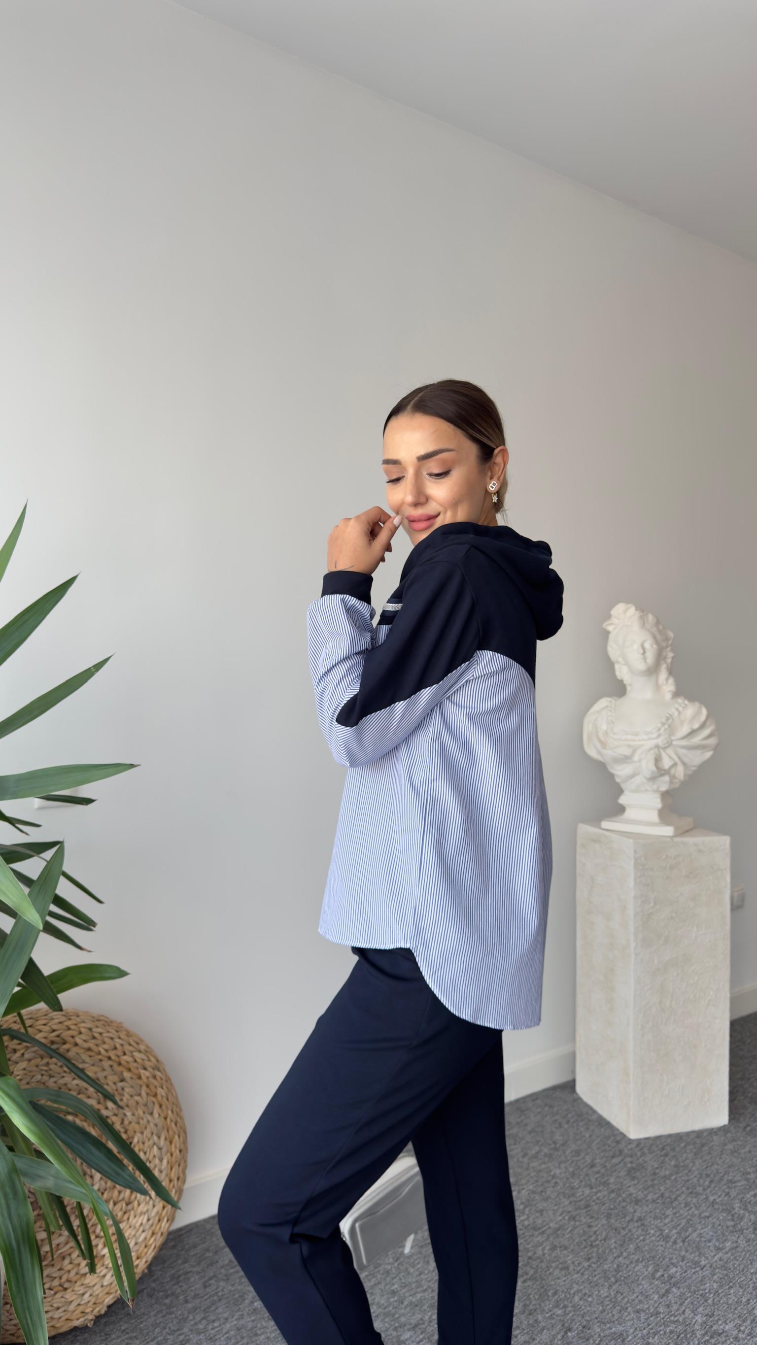 Rocca Gömlek Garnili Düğmeli Modal Sweat