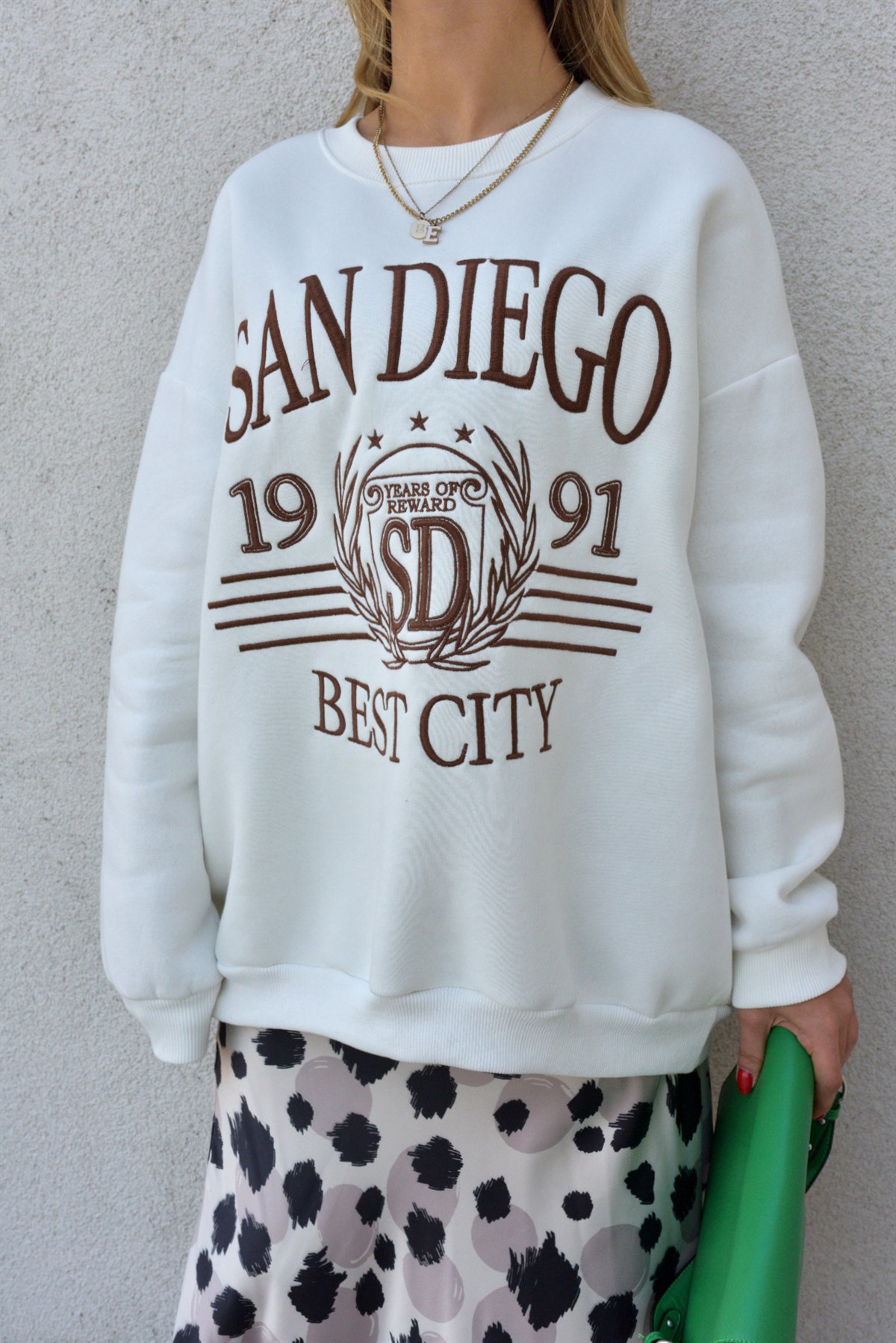 San Diego Nakışlı Sweatshirt