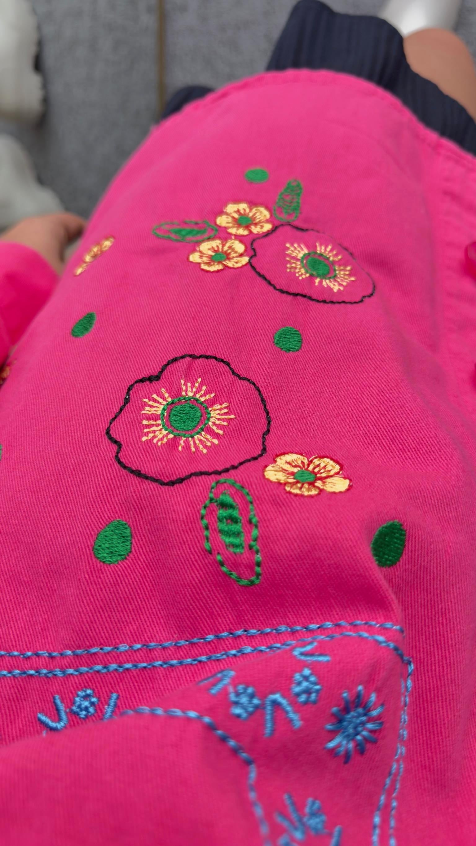 Goody Nakışlı Pembe Ceket