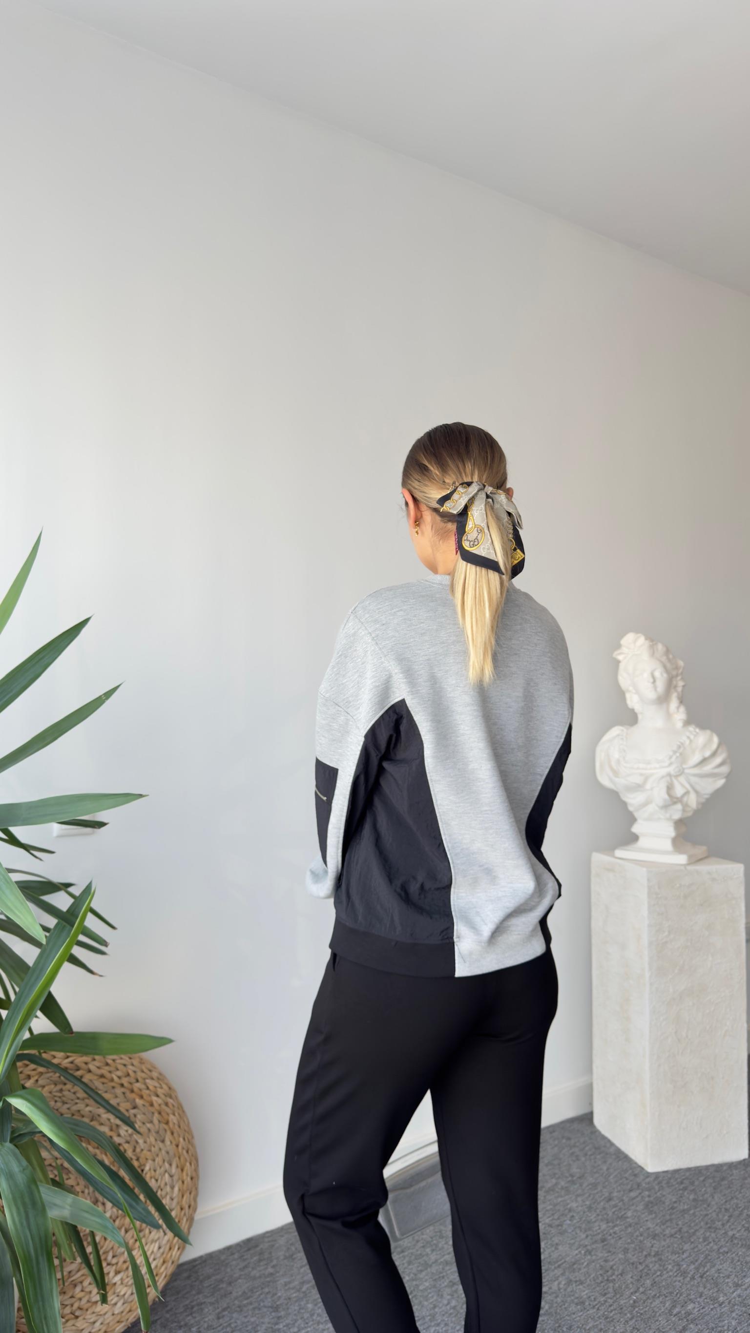 Orso Tws Model Kollar Paraşütlü Gri Sweatshirt