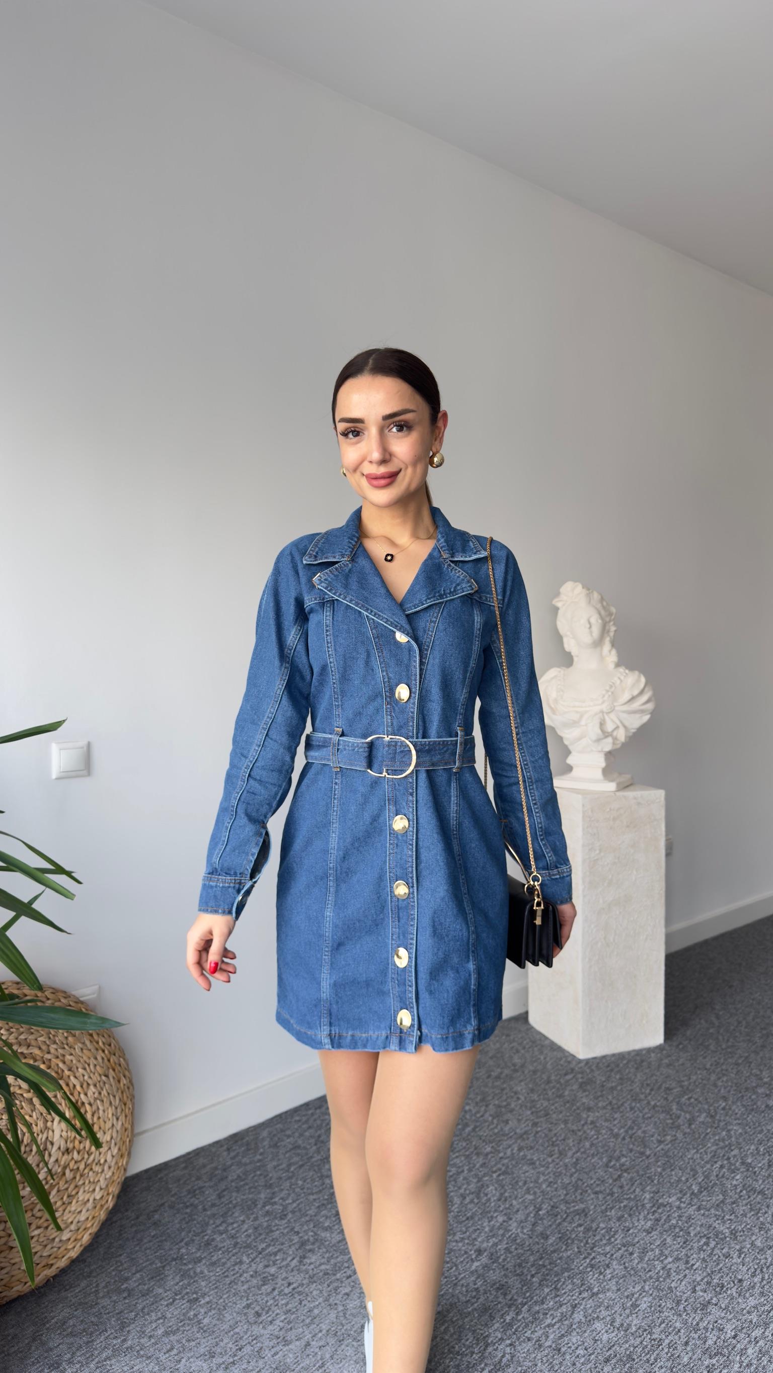 Reus Marka Model Kemerli Jean Elbise 