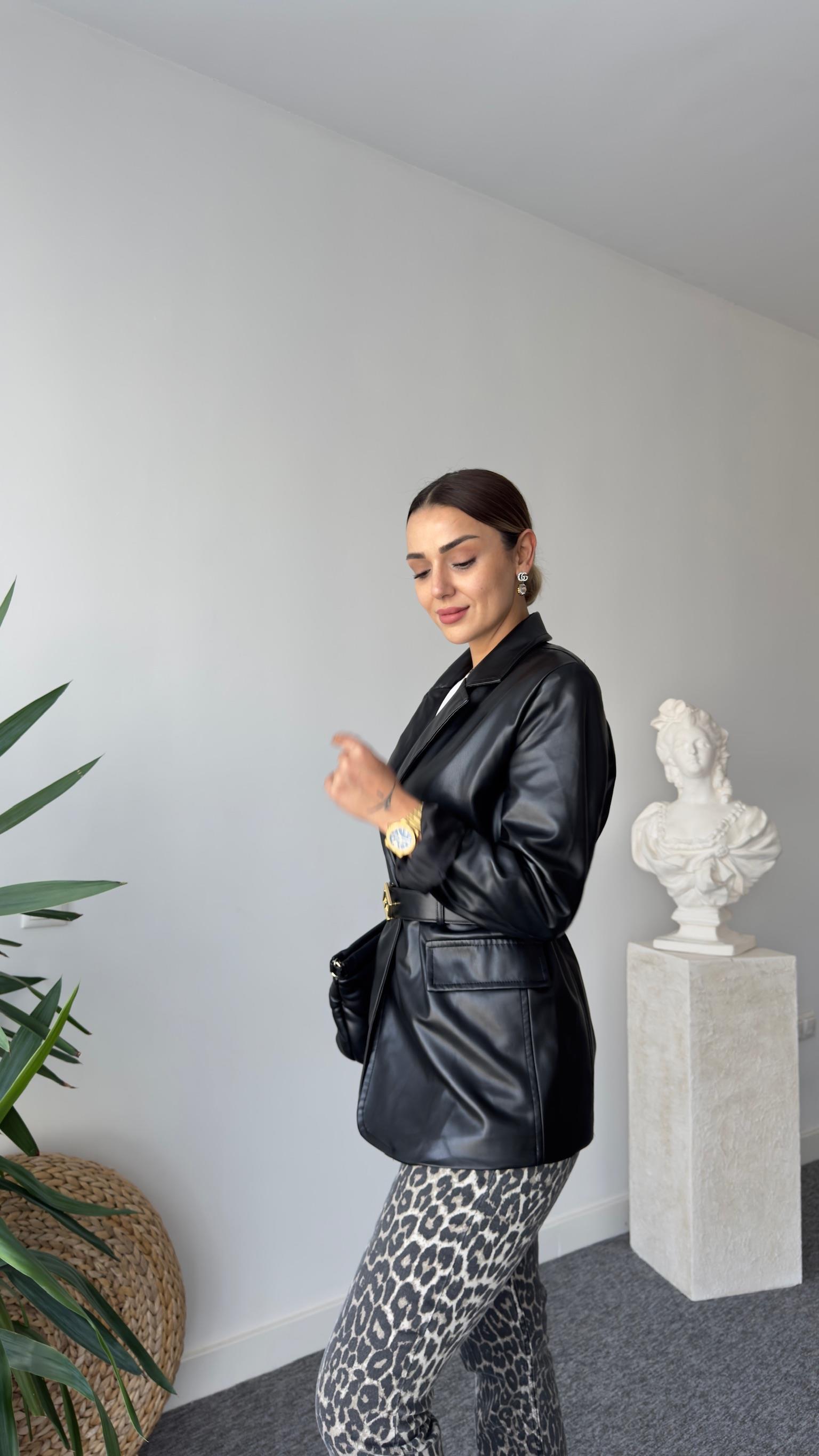 Davizan Tek Düğme Siyah Blazer Ceket