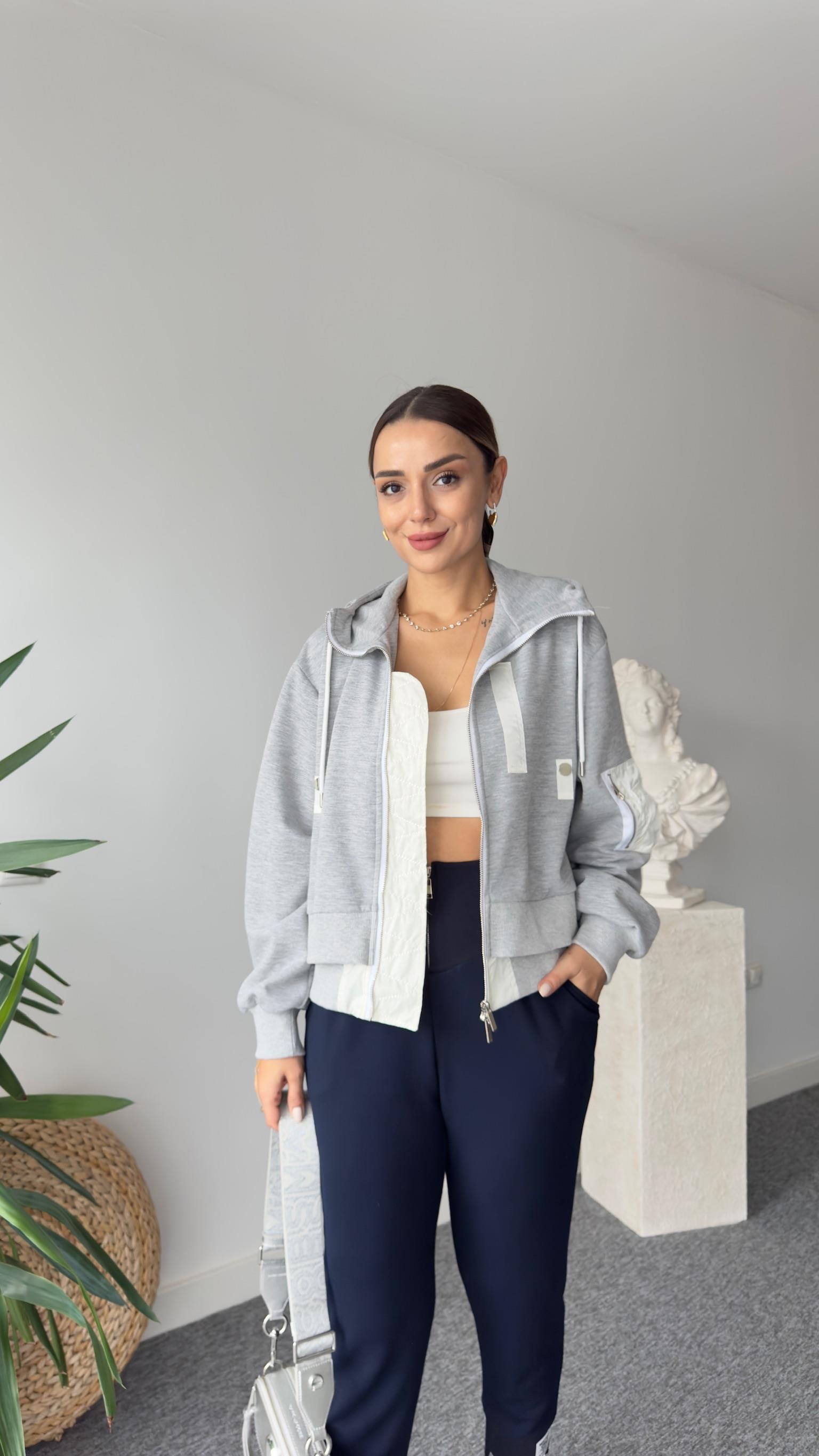 Vanue Marka Model Tasarım Gri Ceket
