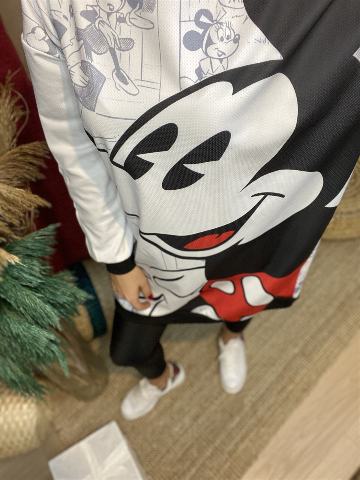 Beyaz Mickey Tunik