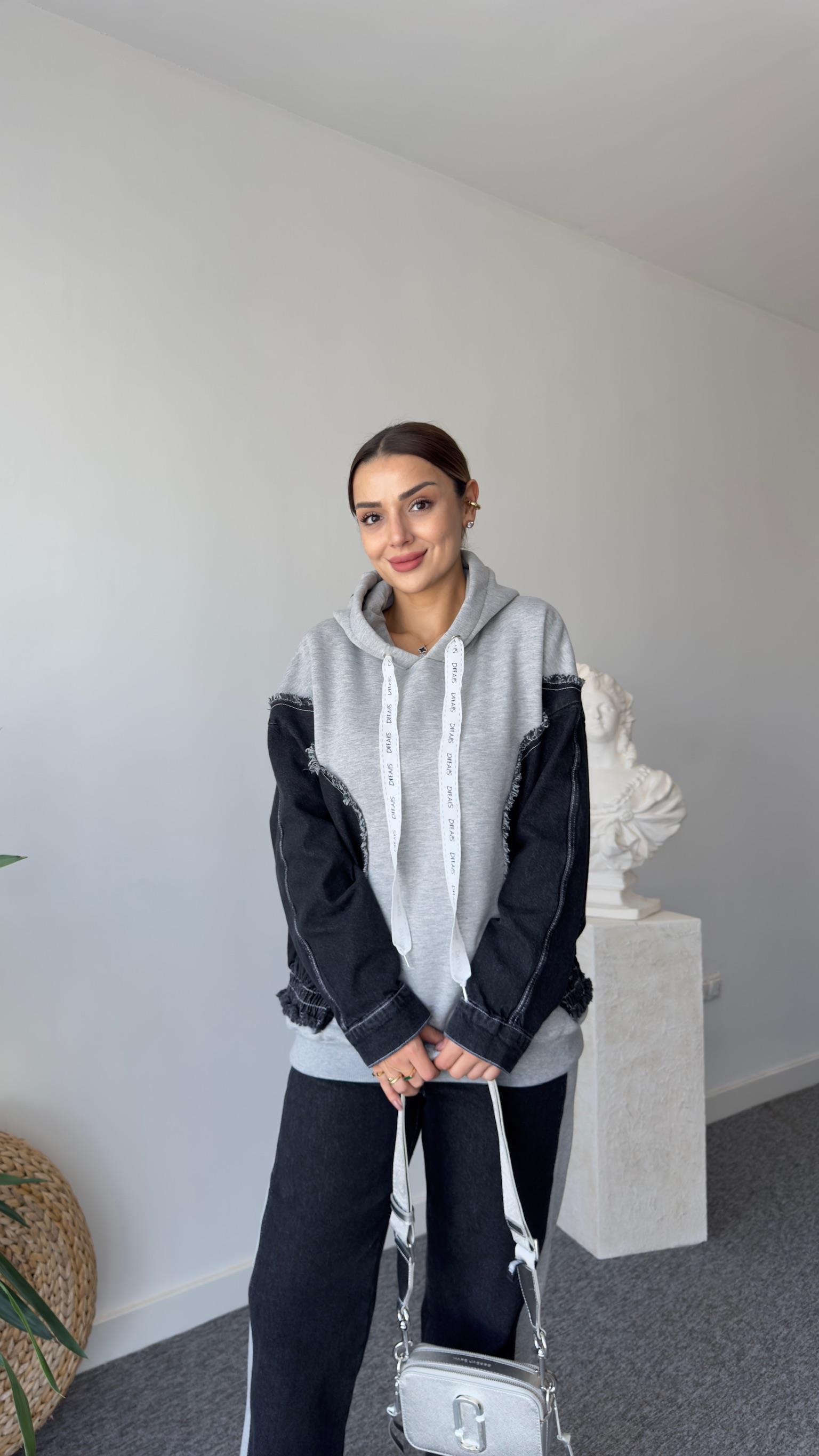 Hector Kot Garnili Kapüşonlu Sweatshirt