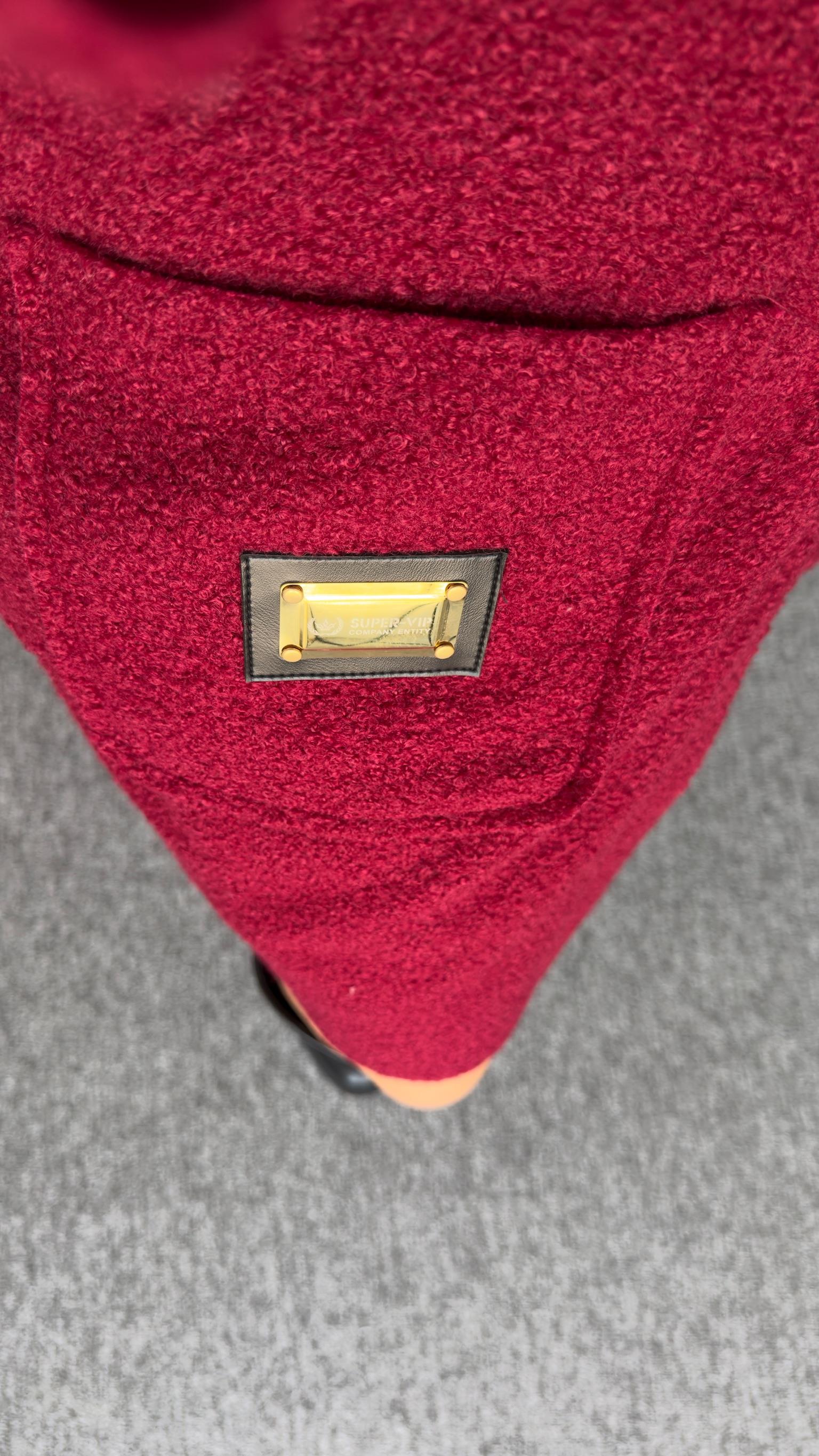 Arma Gold Detaylı Bordo Buklet Kaban