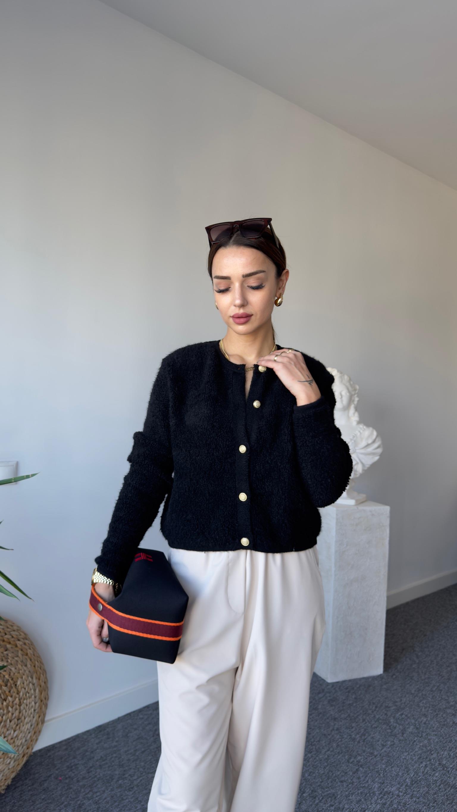 Siyah Teddy Hırka