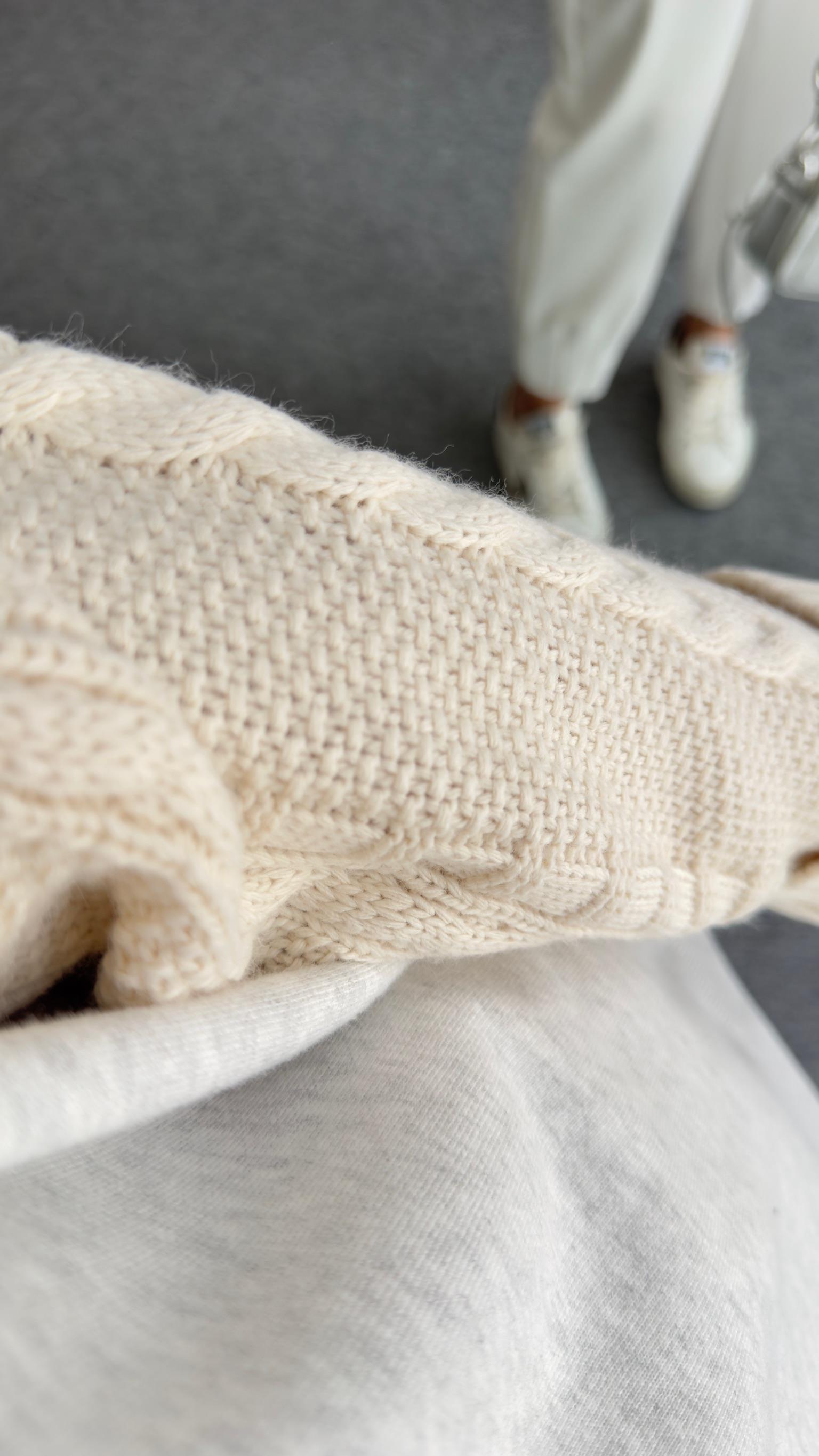 Luda Yanlar Trikolu Gri Sweatshirt