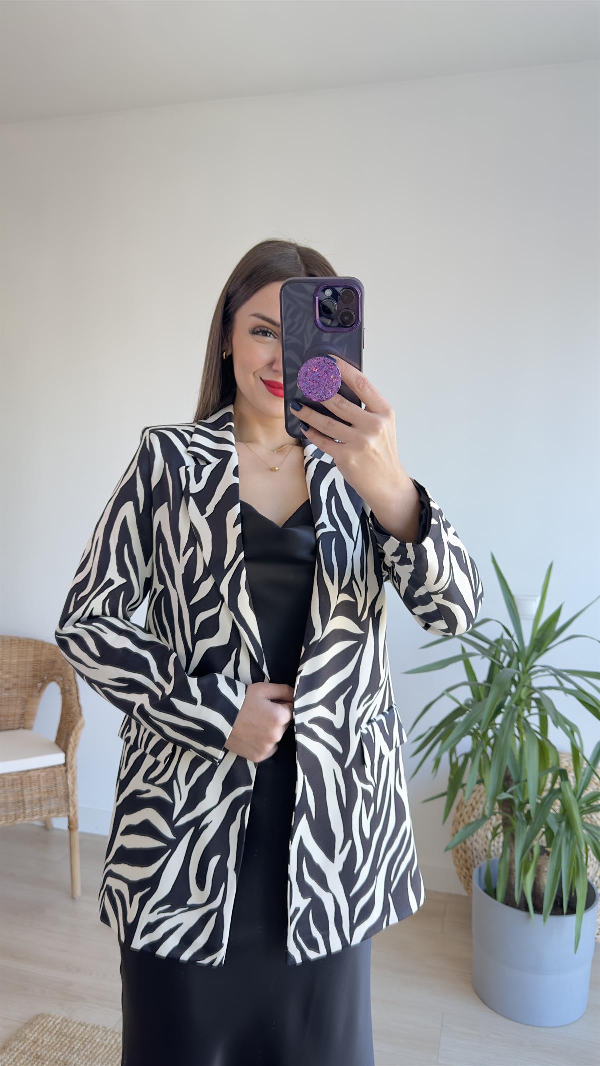 Marka Model Zebra Saten Ceket