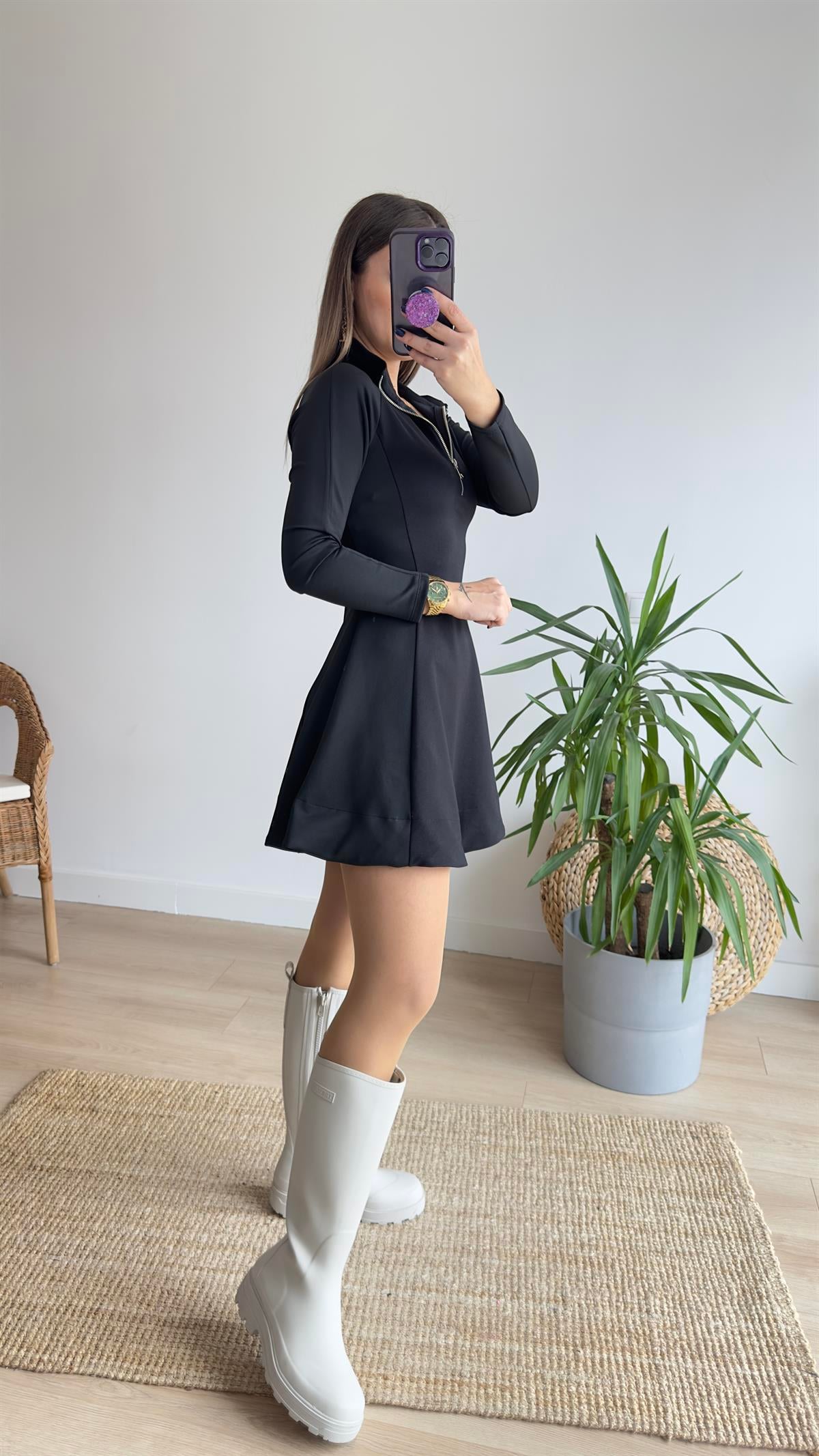 Marka Model Scuba Detay Elbise 