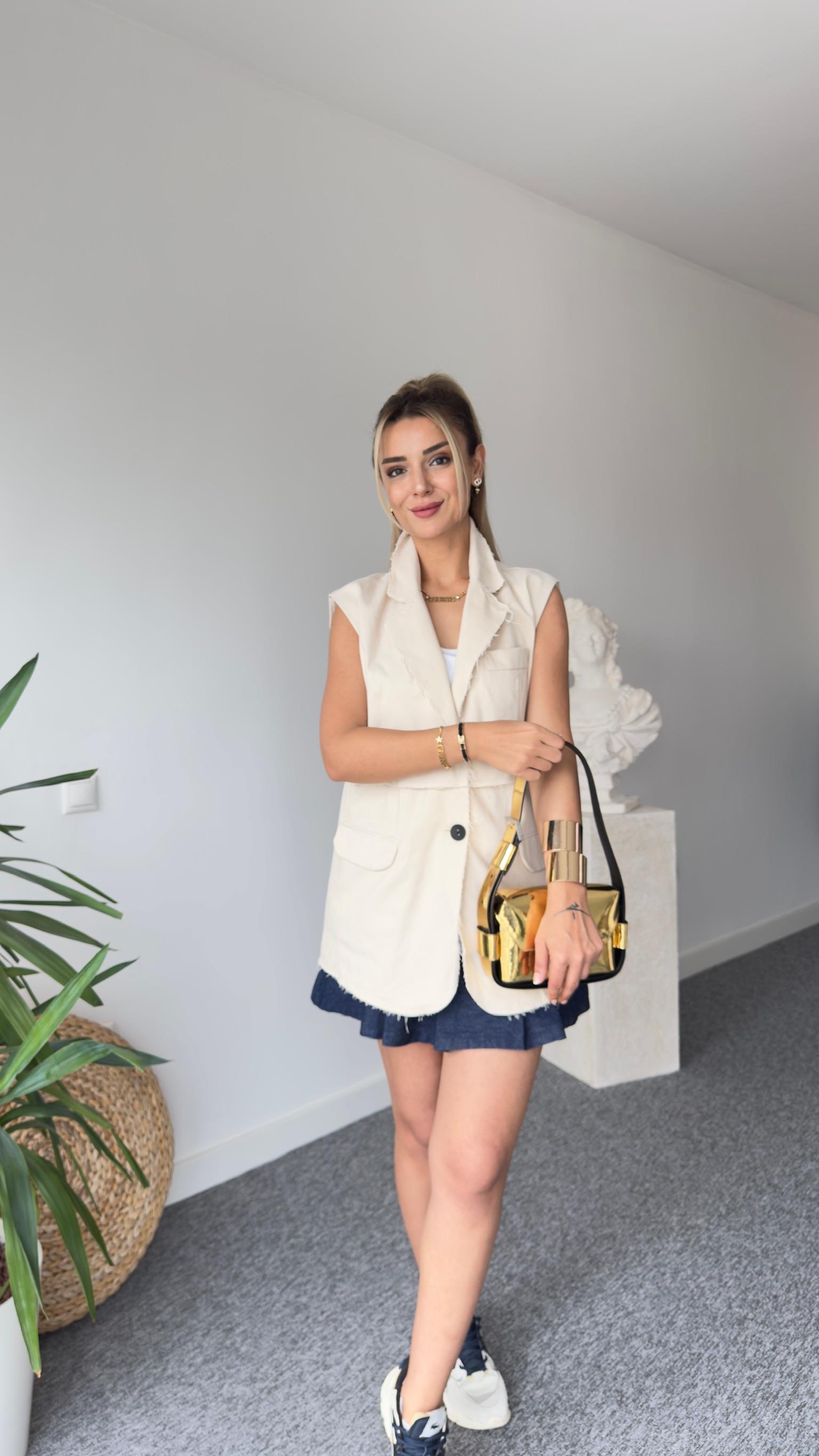 Bej Pis Dikiş Tws Model Yelek
