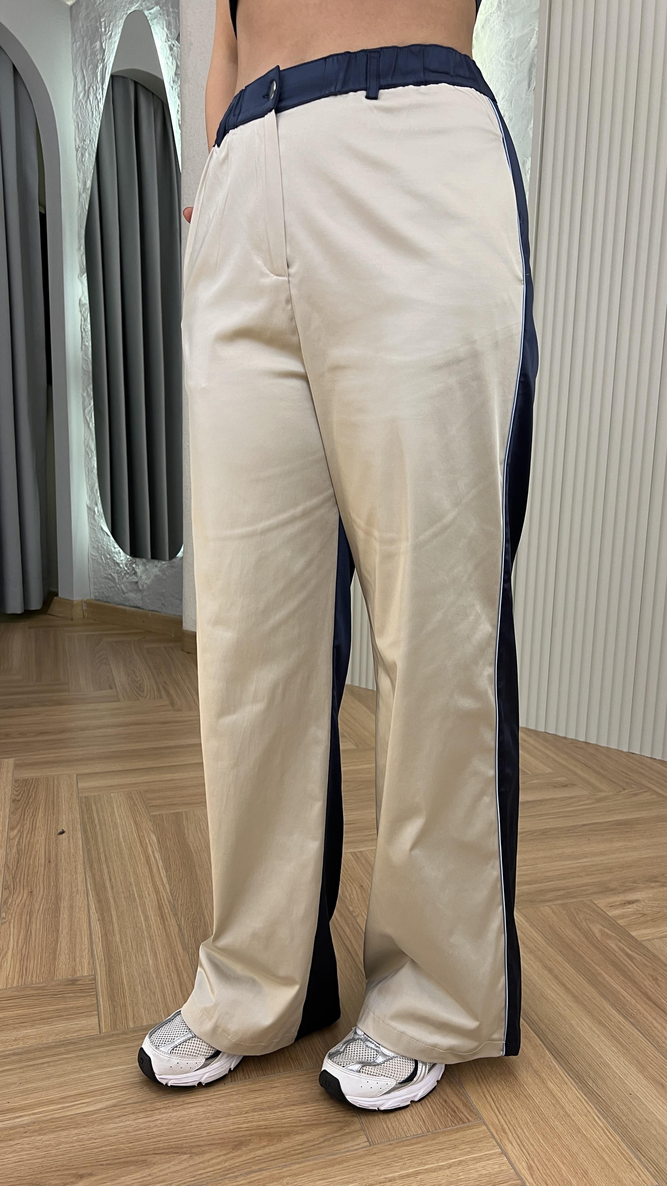 Tio Tok Saten Çift Renk Premium Pantolon