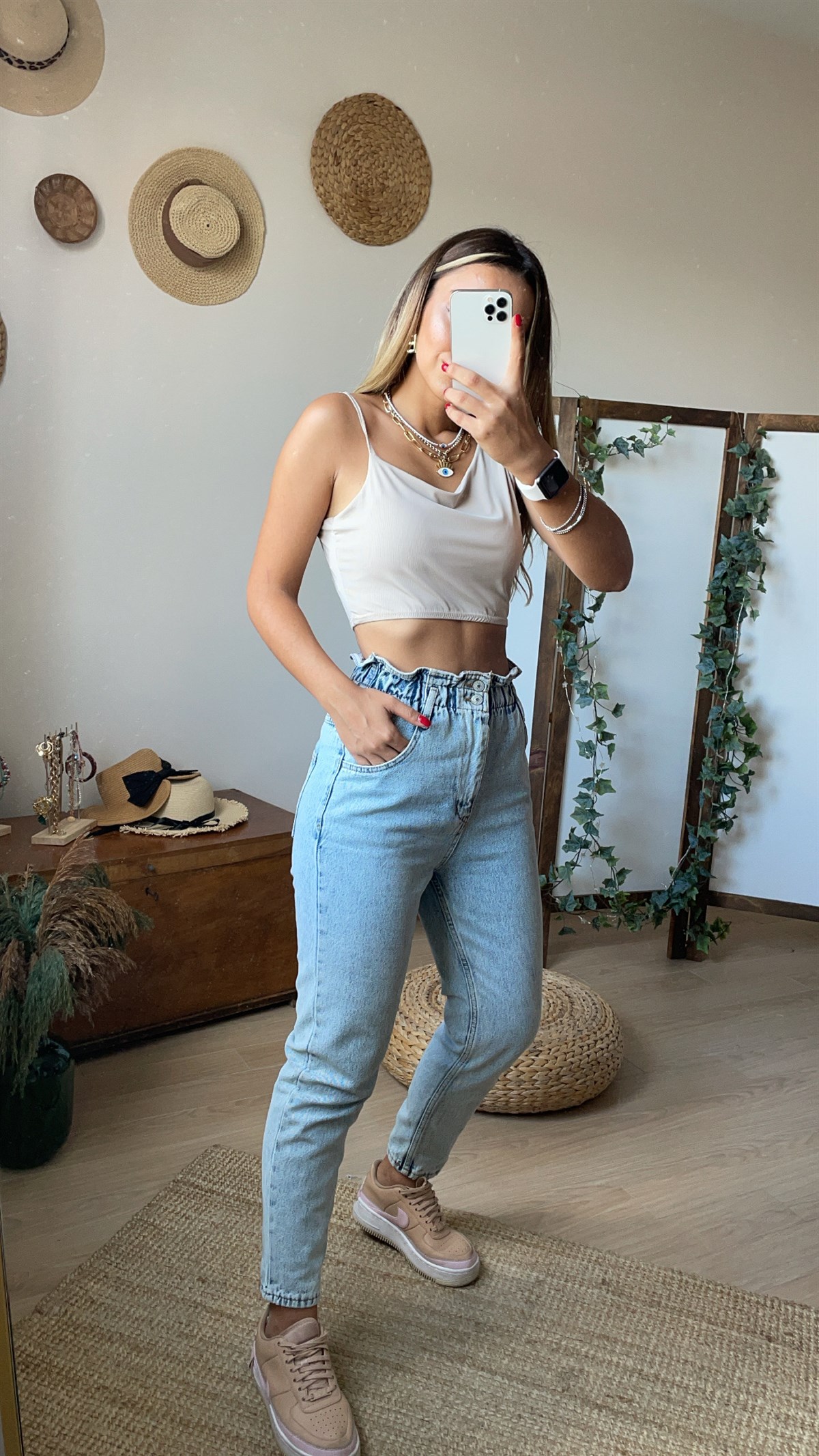 Beli Lastikli Kar Yıkama Mom Jean