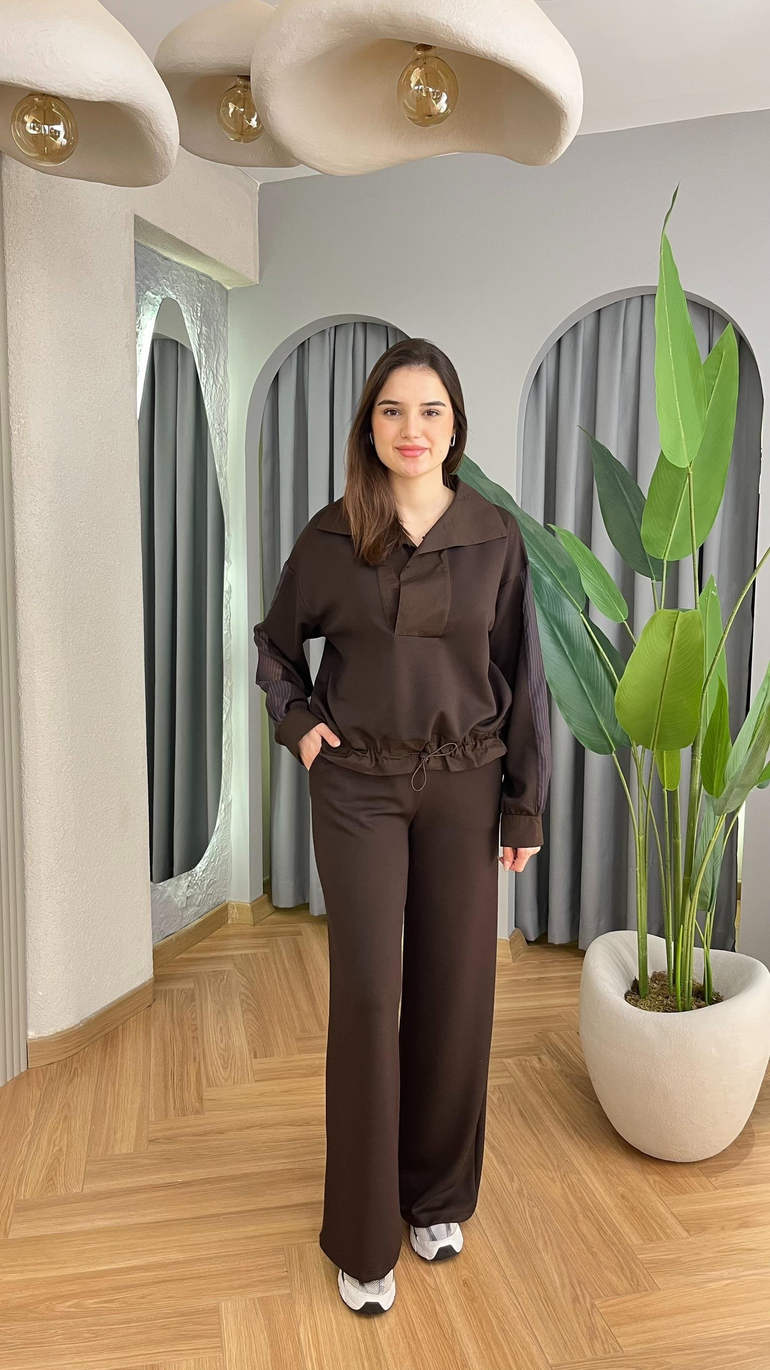 Santino Kollar Organze Gömlek Yaka Modal Takım