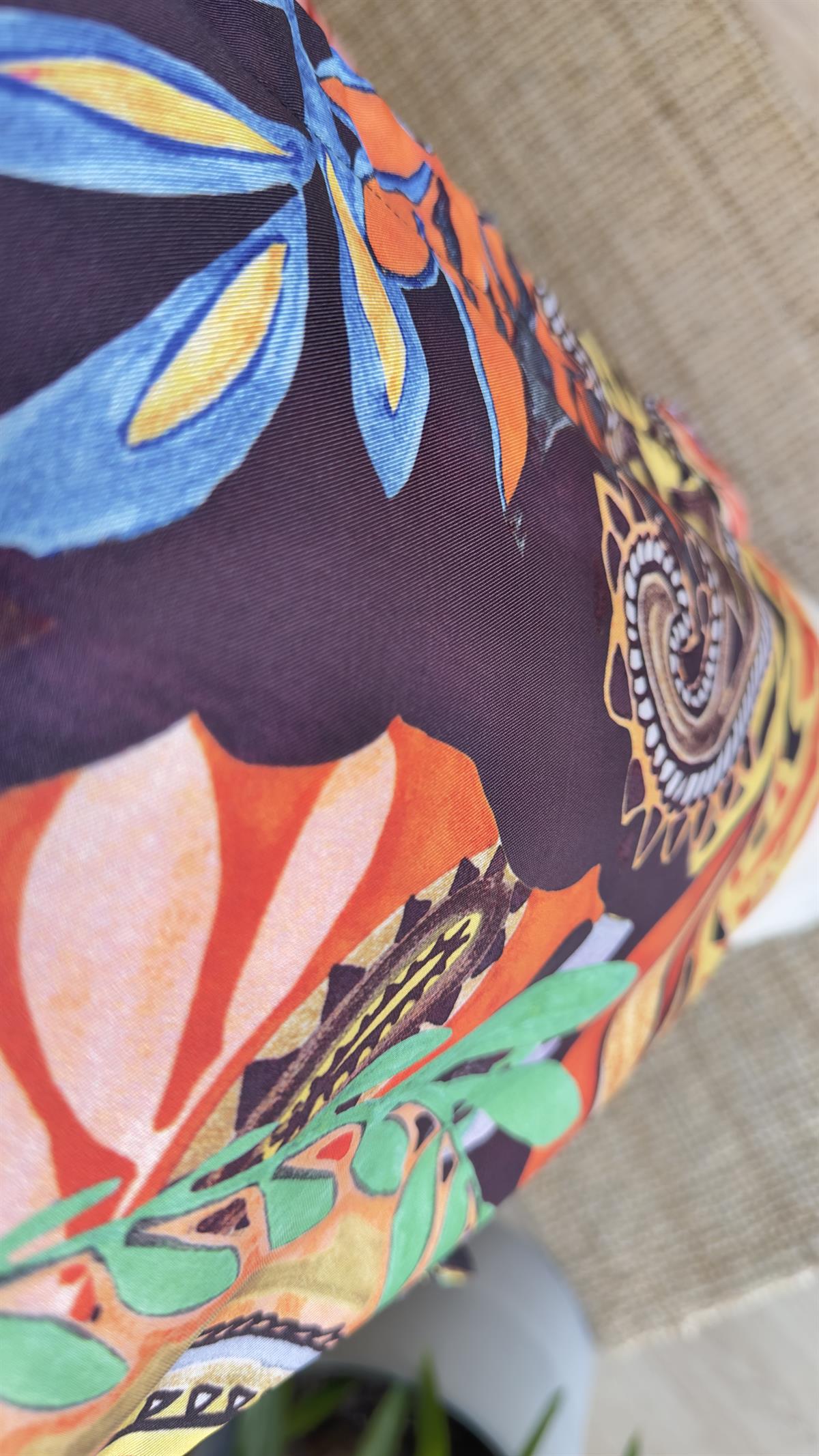 Çok Renkli Saten Kimono Ceket