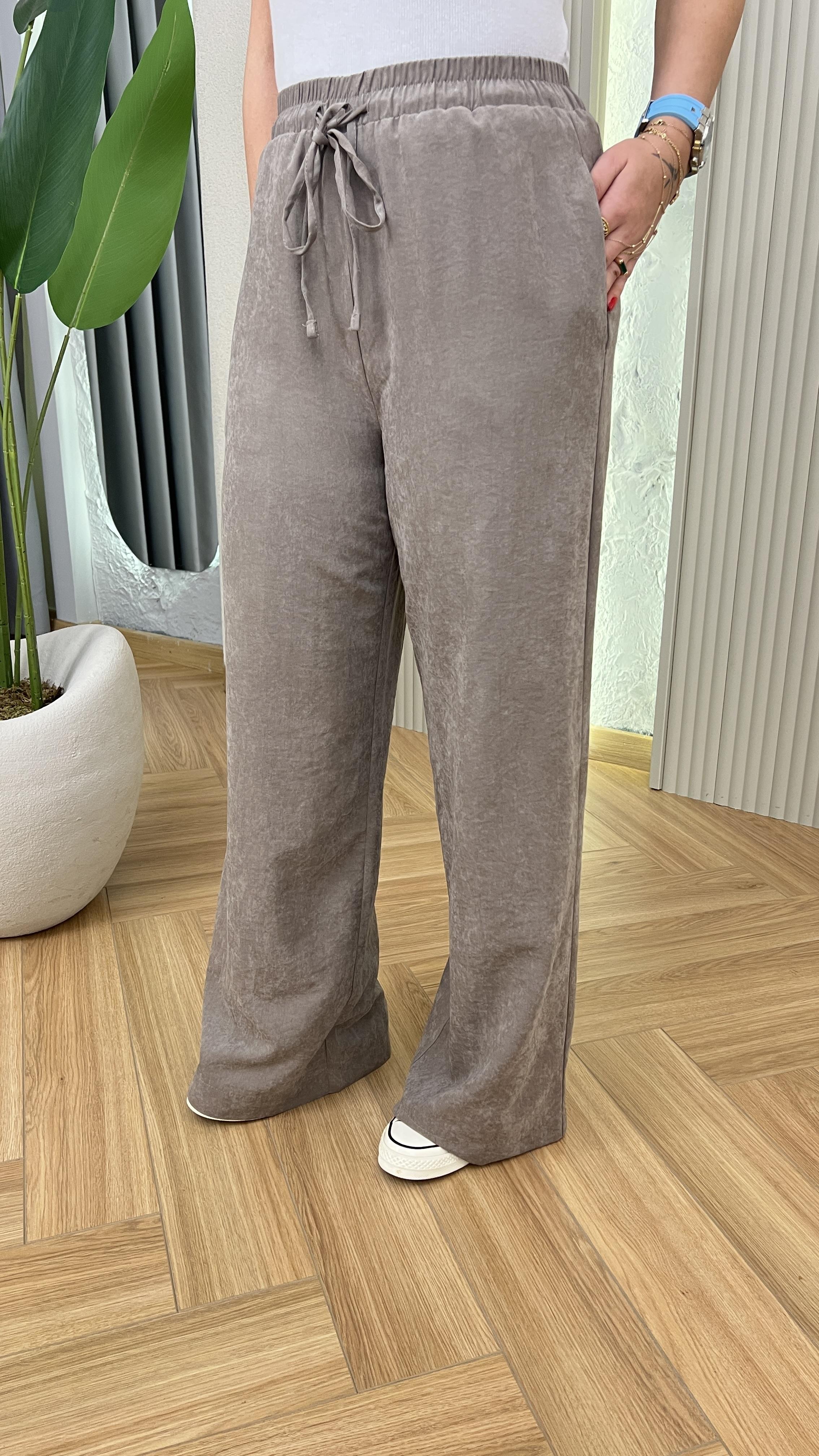 Vizon Mois Dokulu Bol Paça Pantolon
