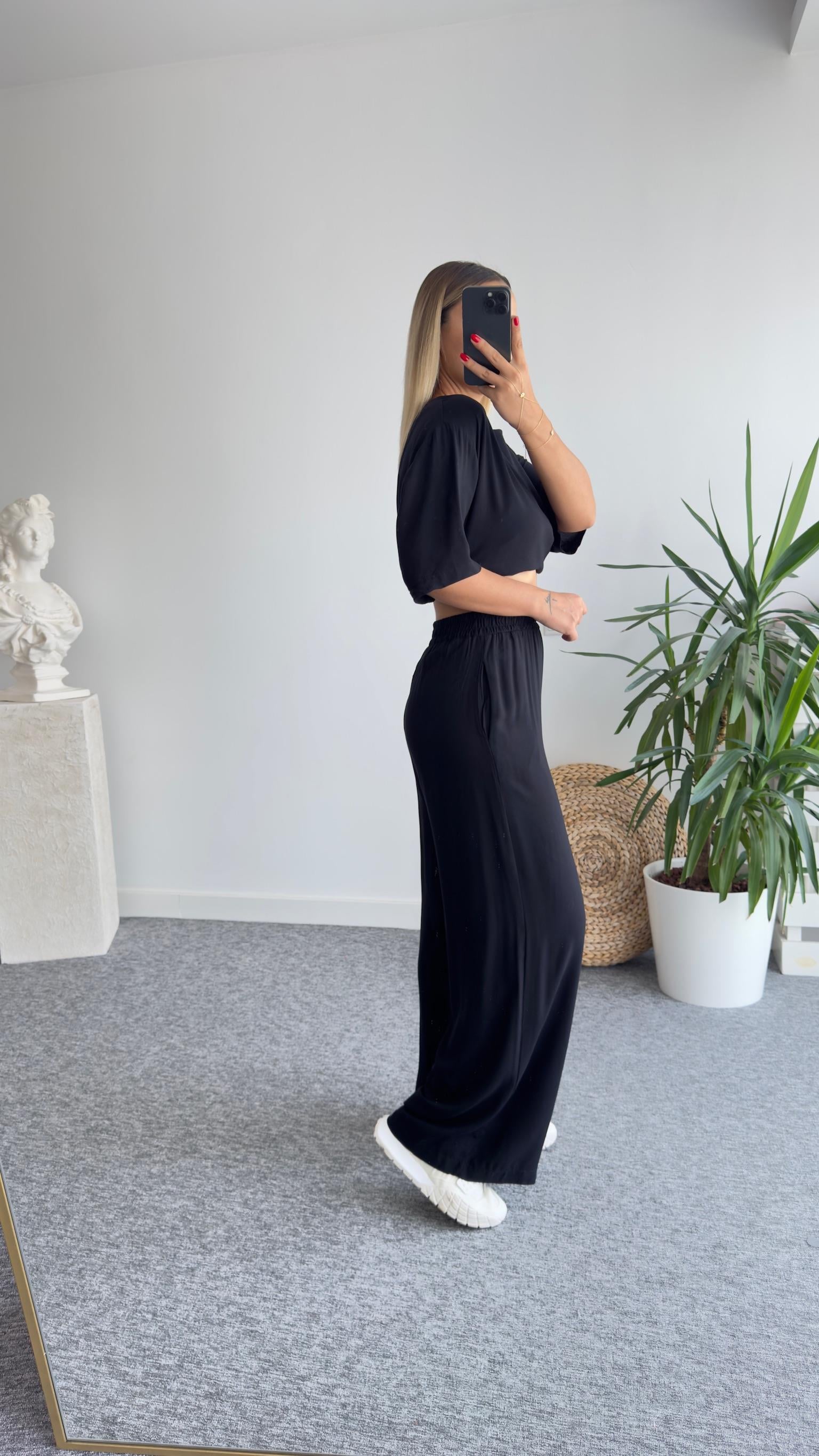 Feroni Siyah İkili Viskon Takım