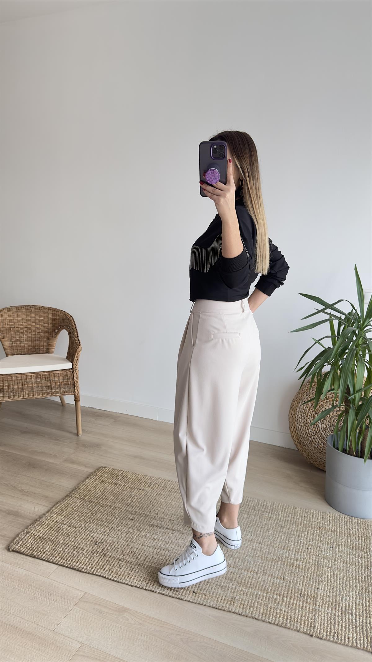 Şalvar Model Bej Pantolon