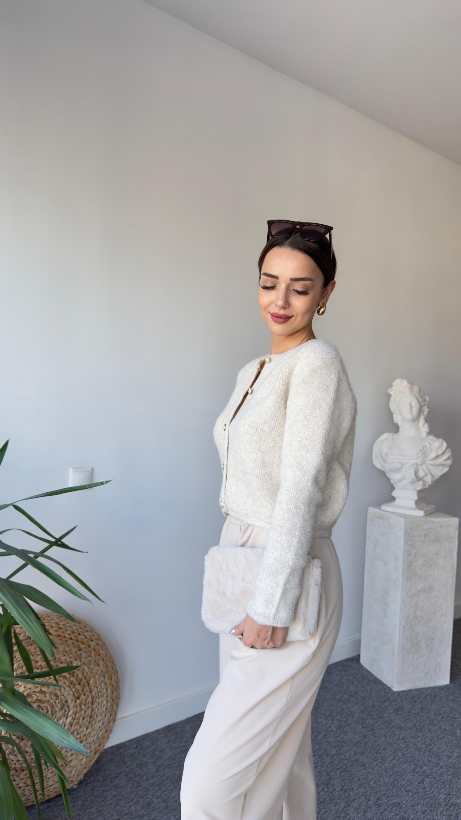 Bej Teddy Hırka