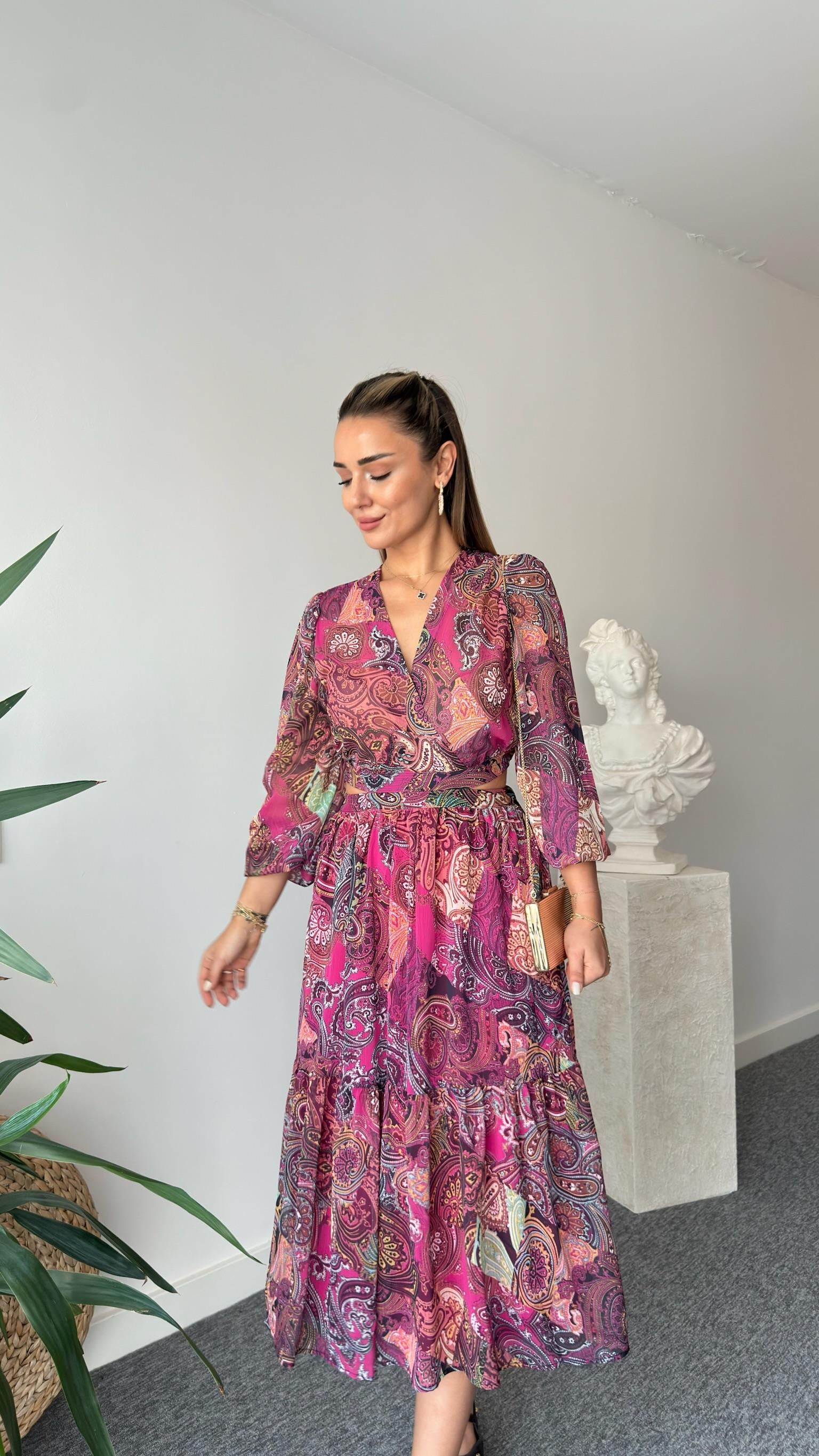 Bel Dekolteli Zra Model Elbise