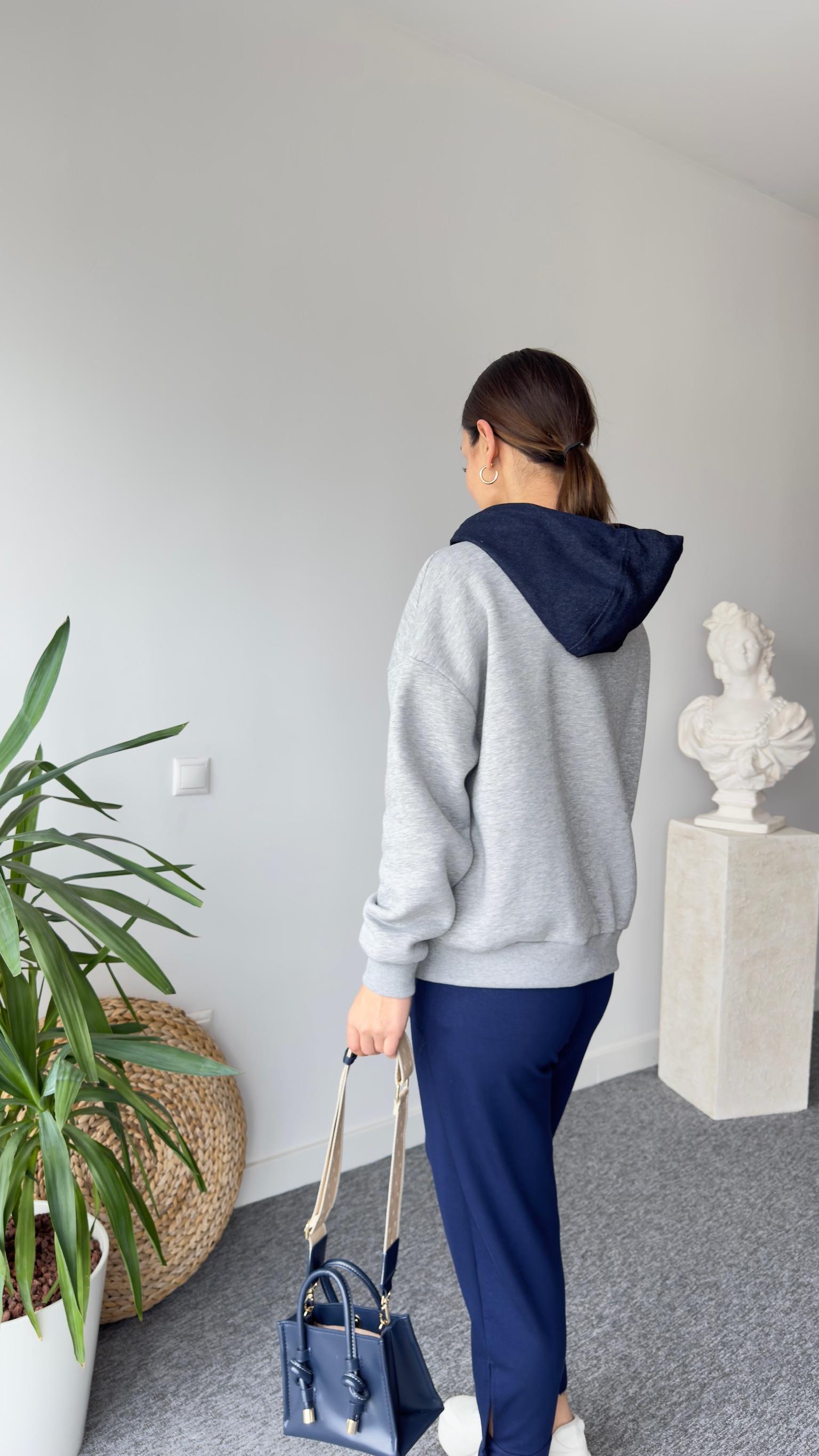 Zra Model Kot Detaylı Kapüşonlu Sweatshirt
