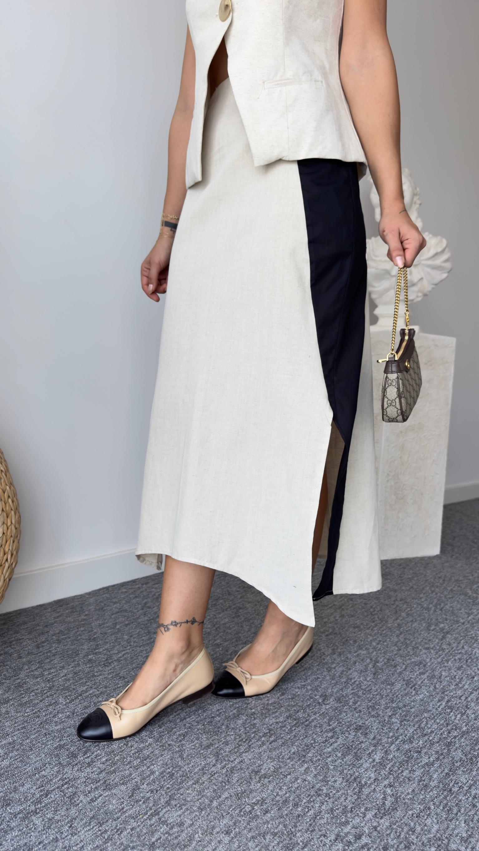 Poplin Garnili Massi Model Etek