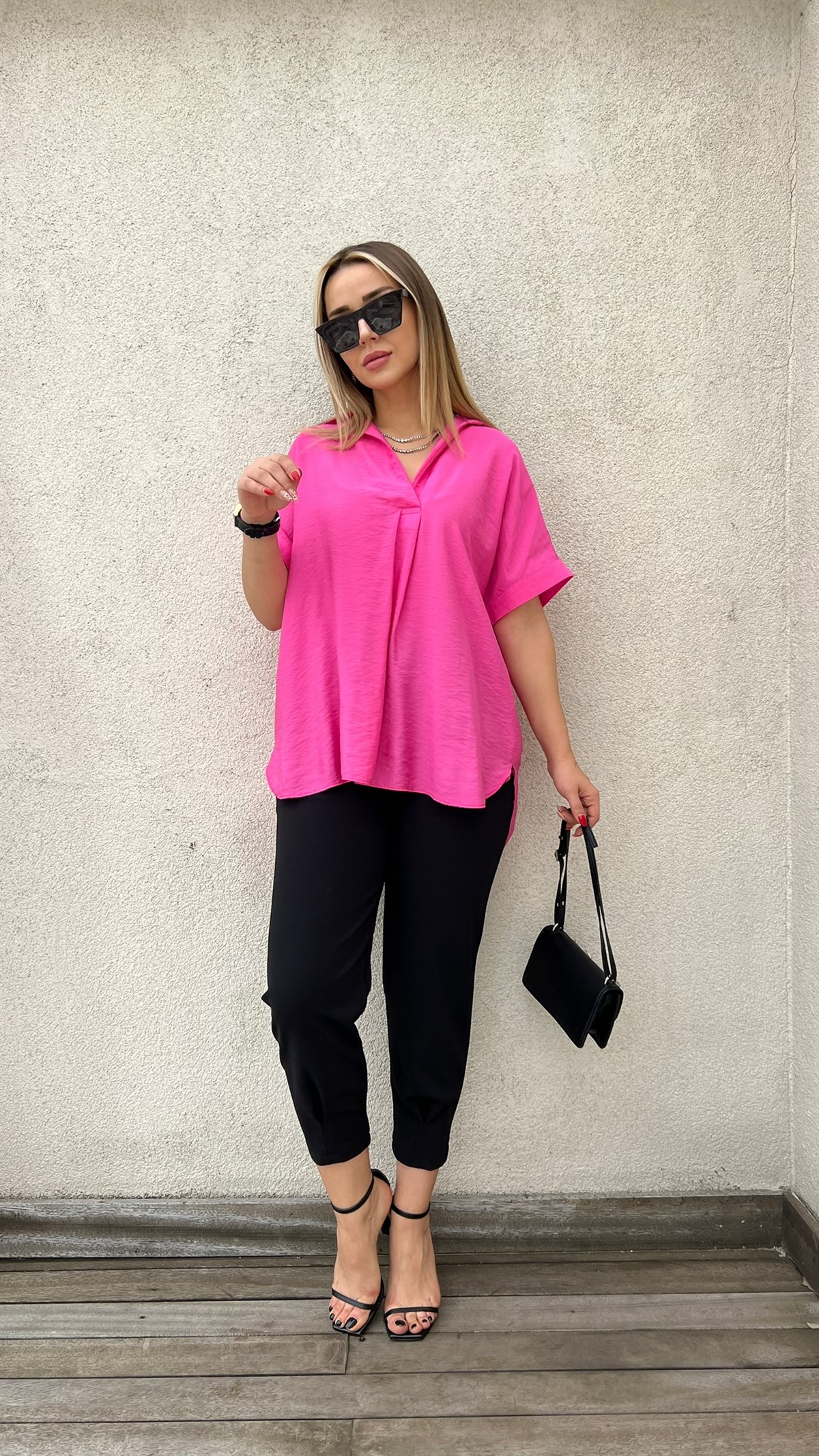 İpekyol Model Fuşya Basic Bluz