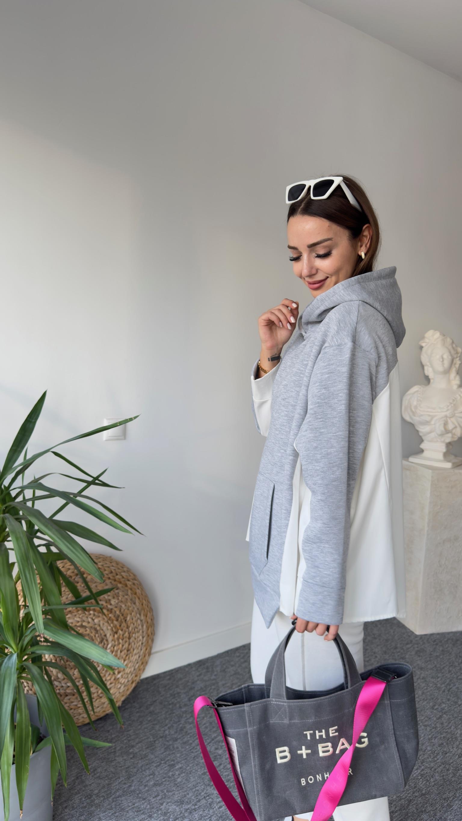Zra Model Gri Şardonlu Sweatshirt