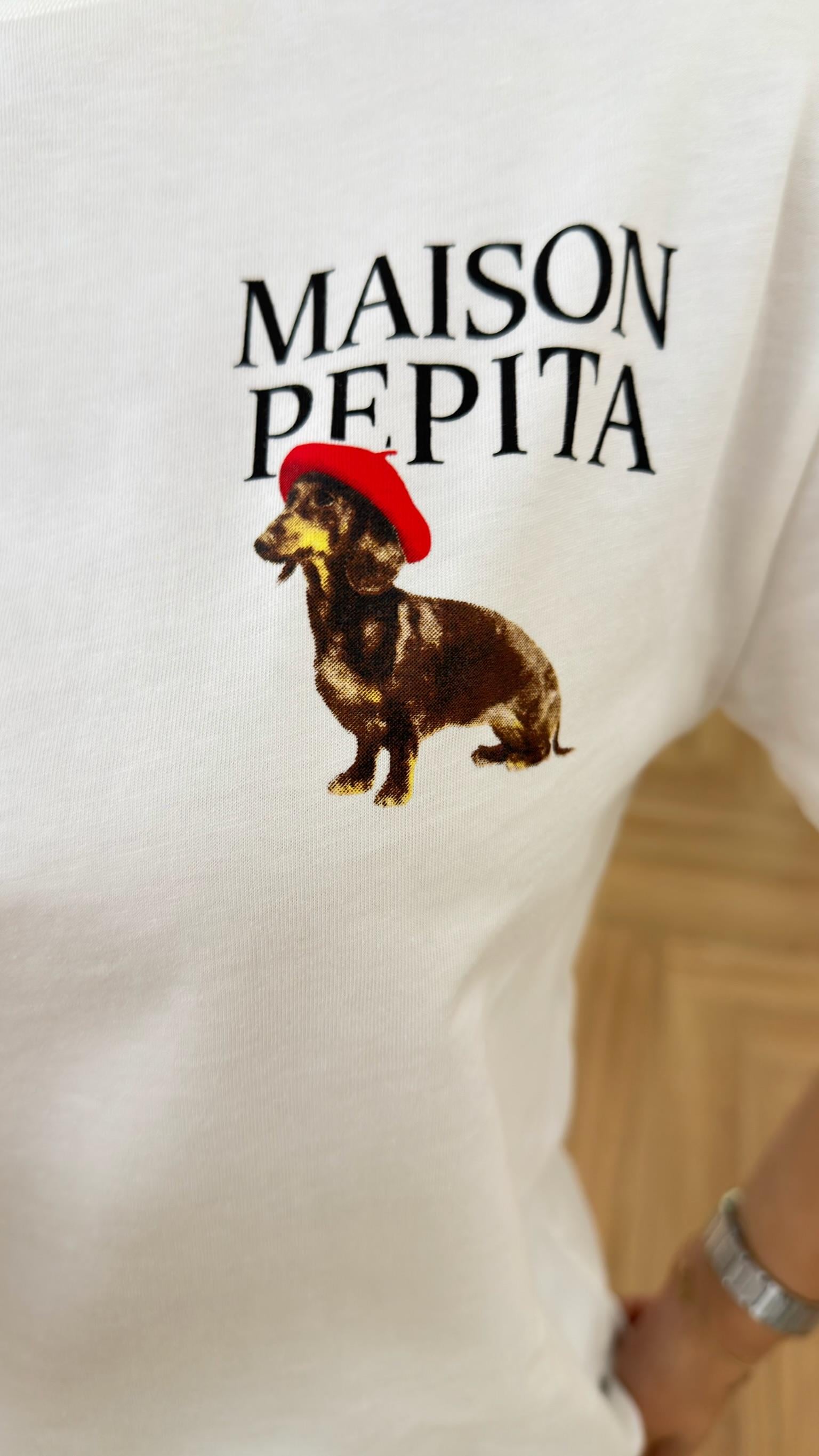 Petita Sırt Baskı Detaylı Beyaz Tshirt