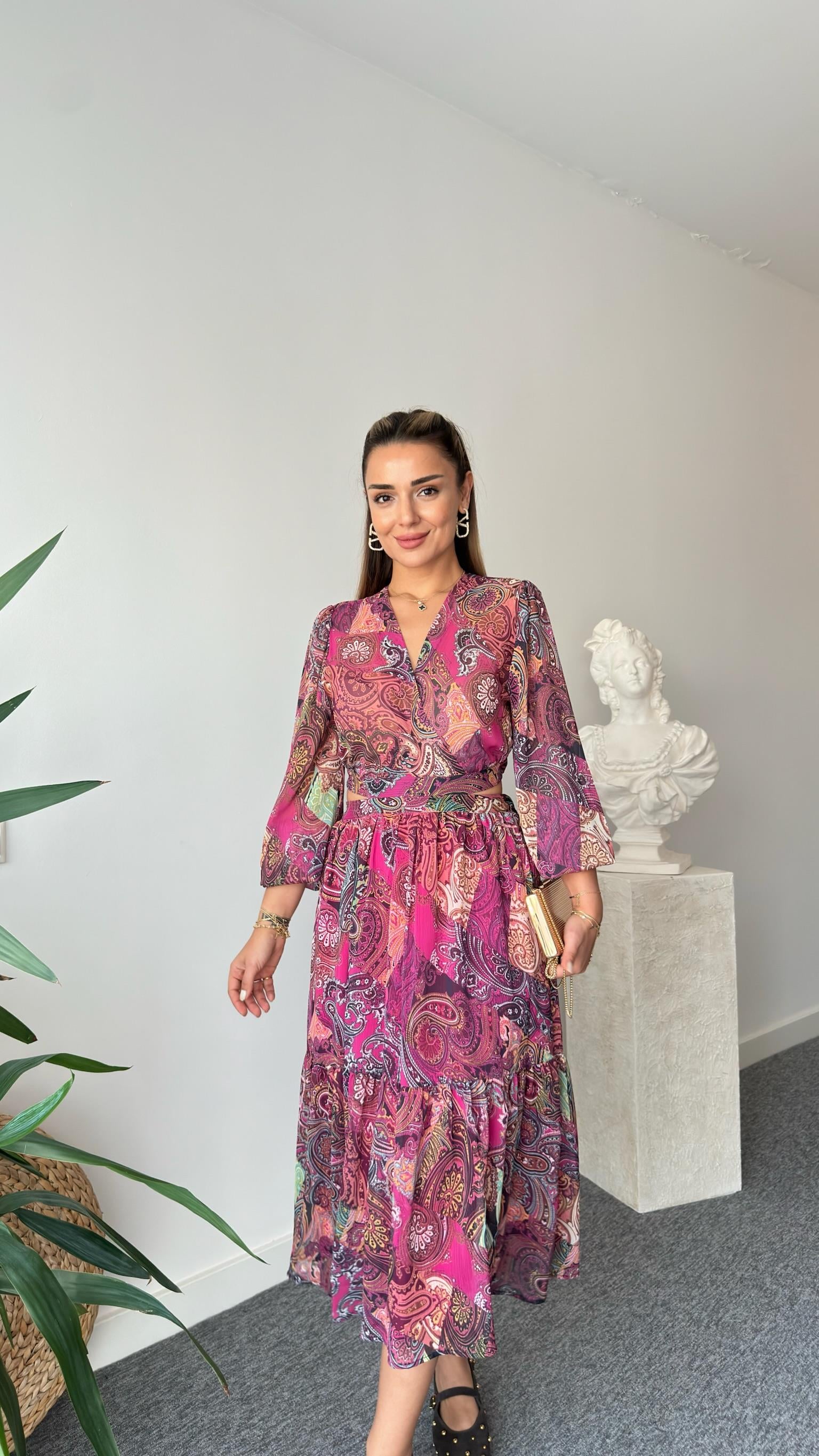 Bel Dekolteli Zra Model Elbise