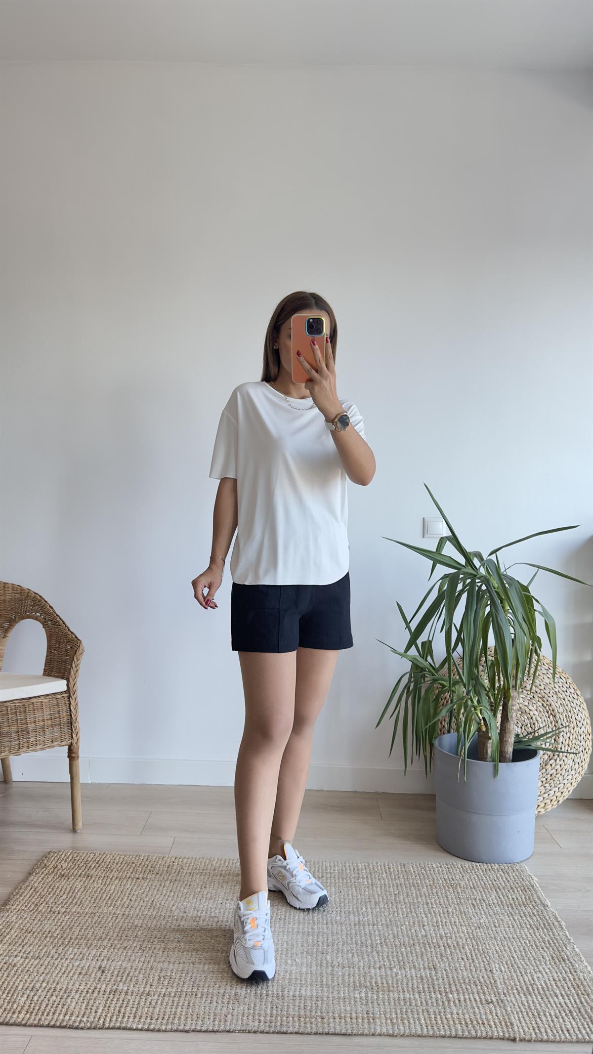 Beyaz Oys Lazer Kesim Tshirt