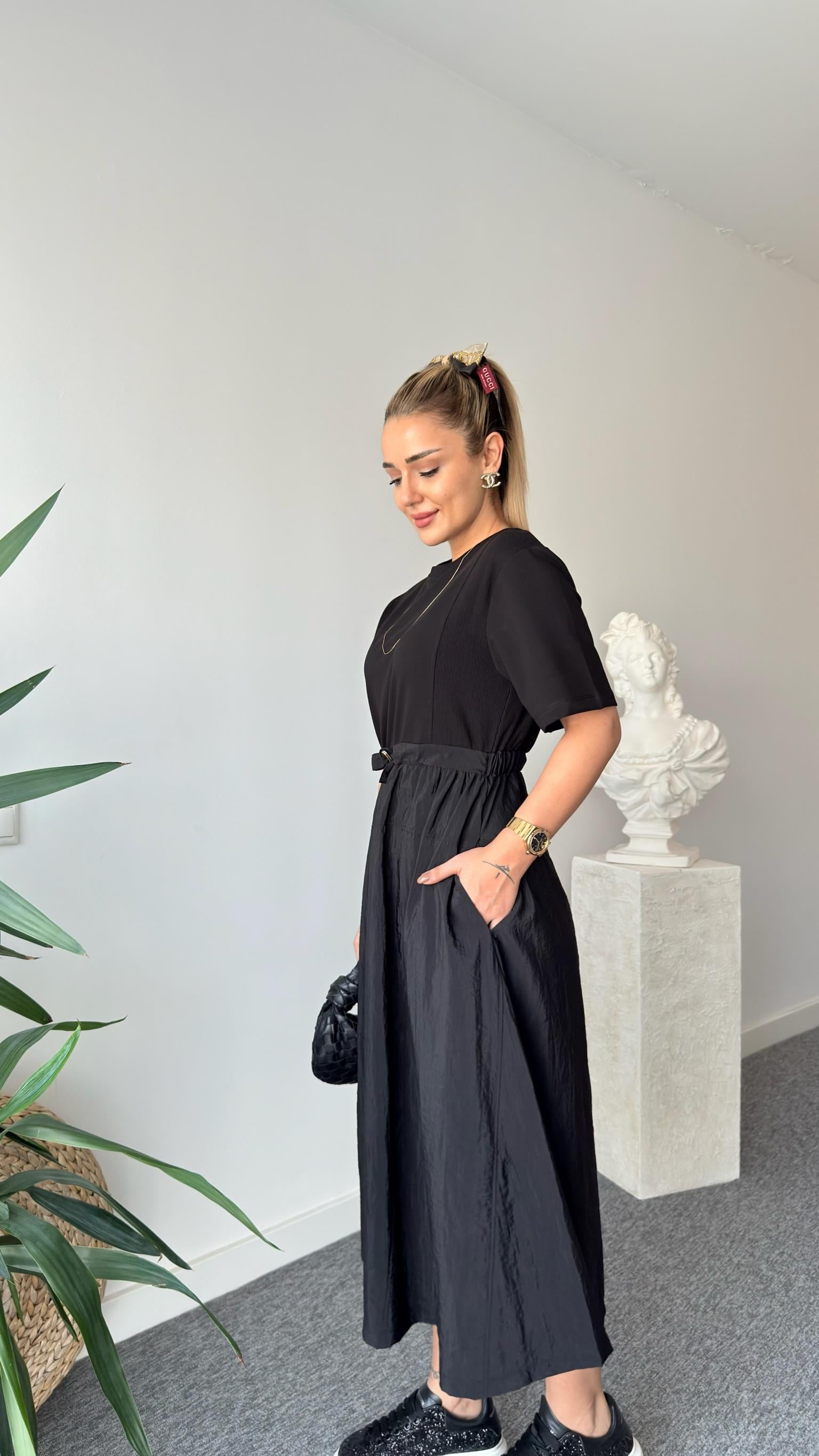 Entra Orj Model Siyah Elbise 