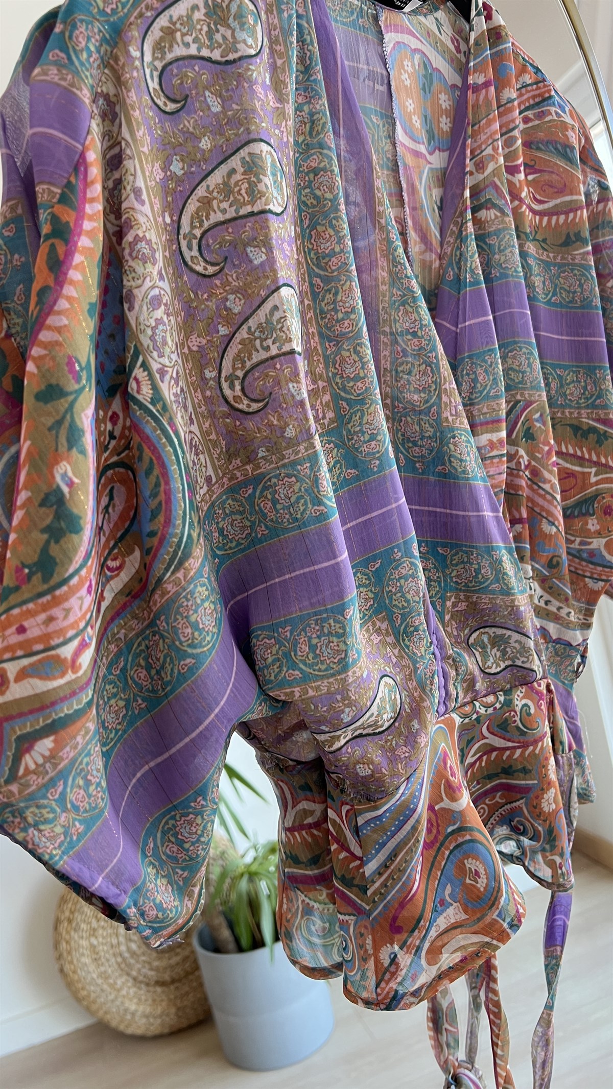 Şal Desen Marka Model Şifon Bluz 