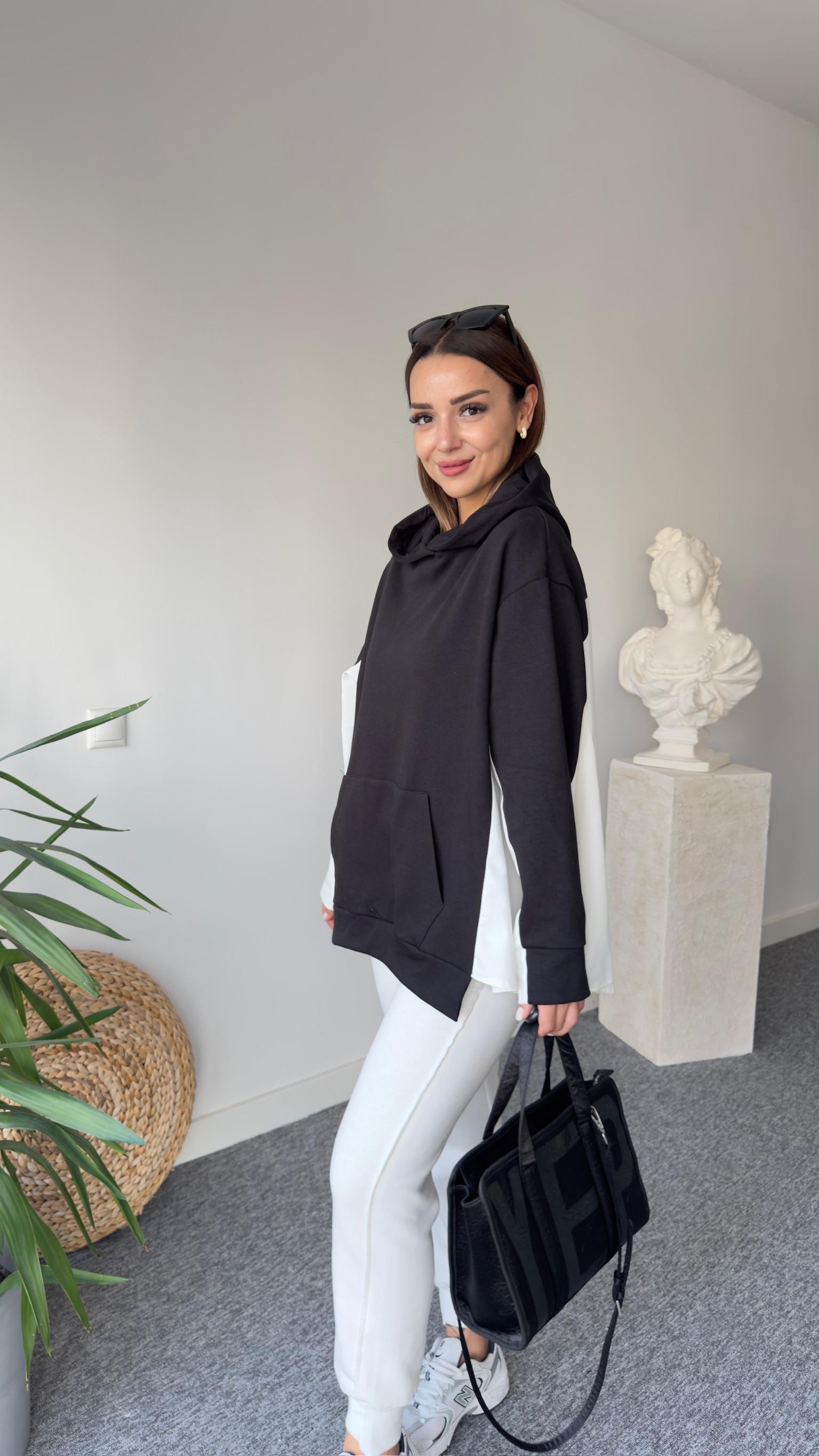 Zra Model Siyah Şardonlu Sweatshirt