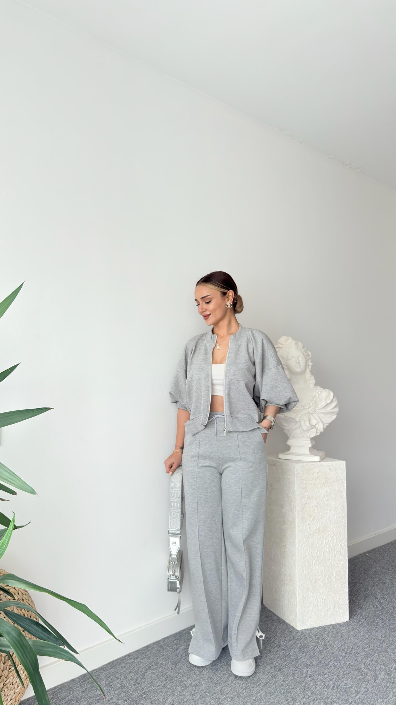 Gri Lamela Tws Model Eşofman Takımı