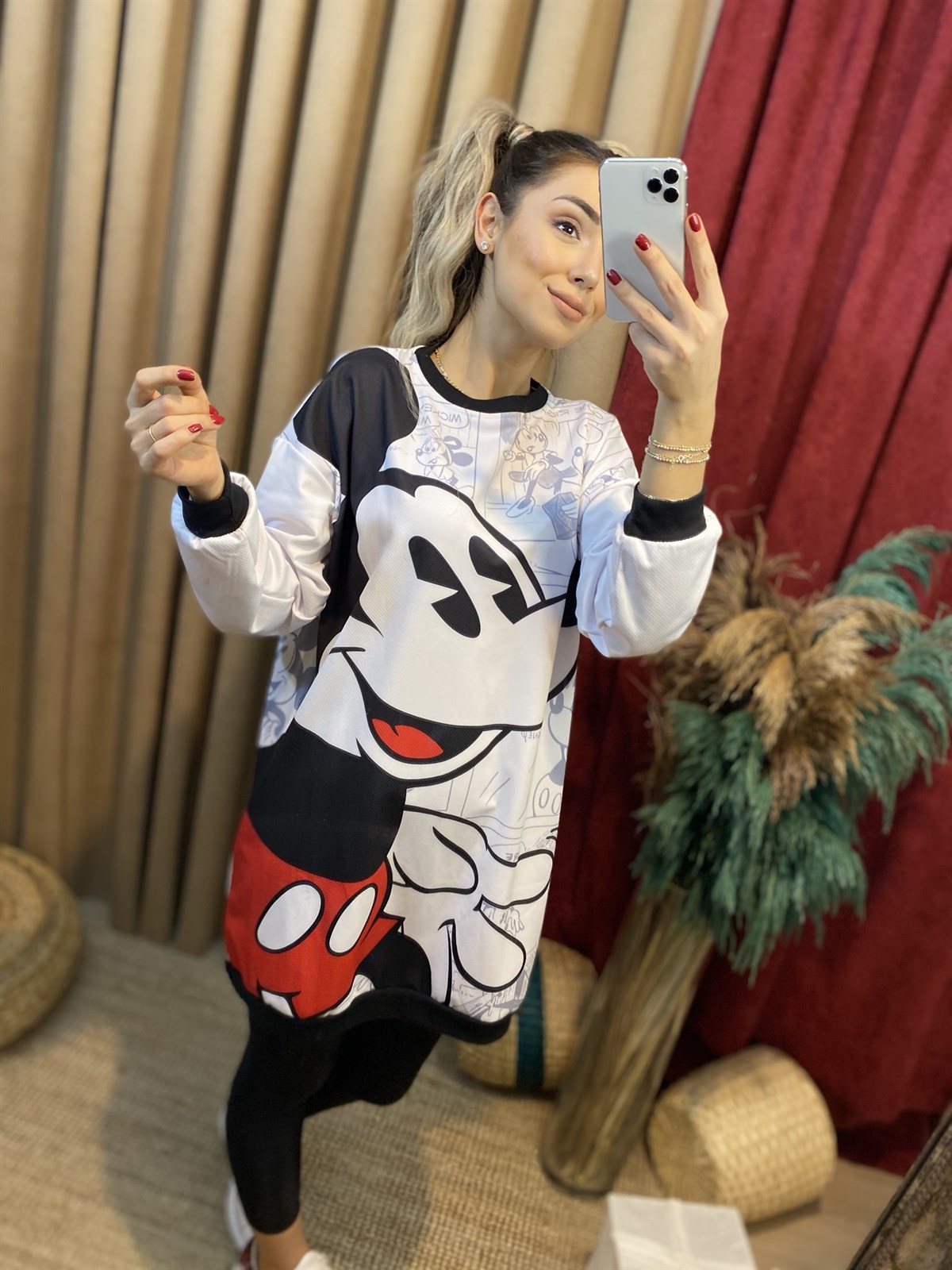 Beyaz Mickey Tunik