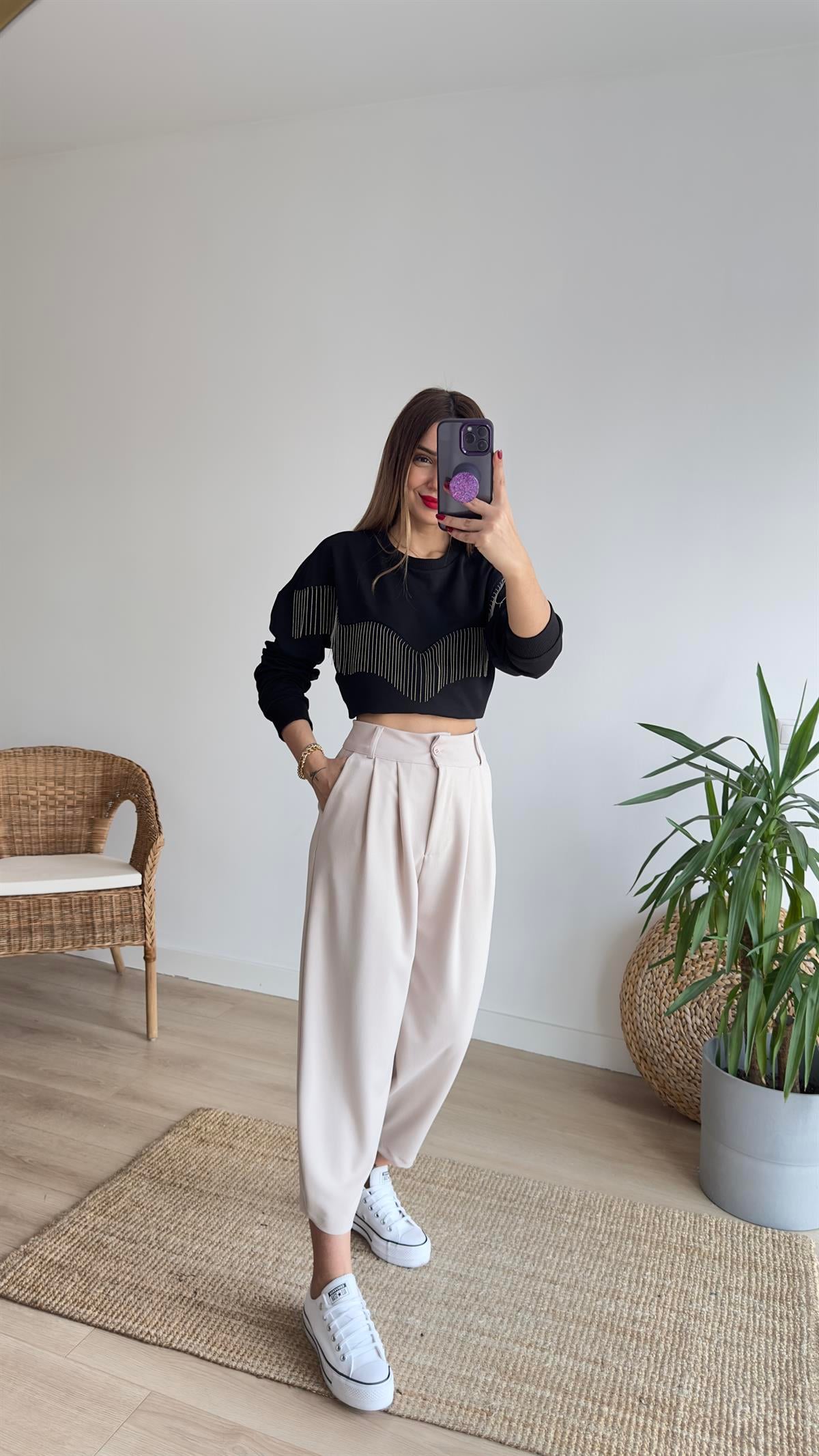 Şalvar Model Bej Pantolon